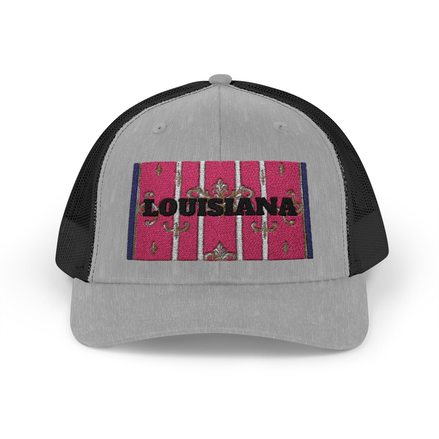 Louisiana Pink Beaded Snapback Trucker Cap | Festival Hat, Summer Accessory, Beach Wear, Gift for Travelers, Boho Style
