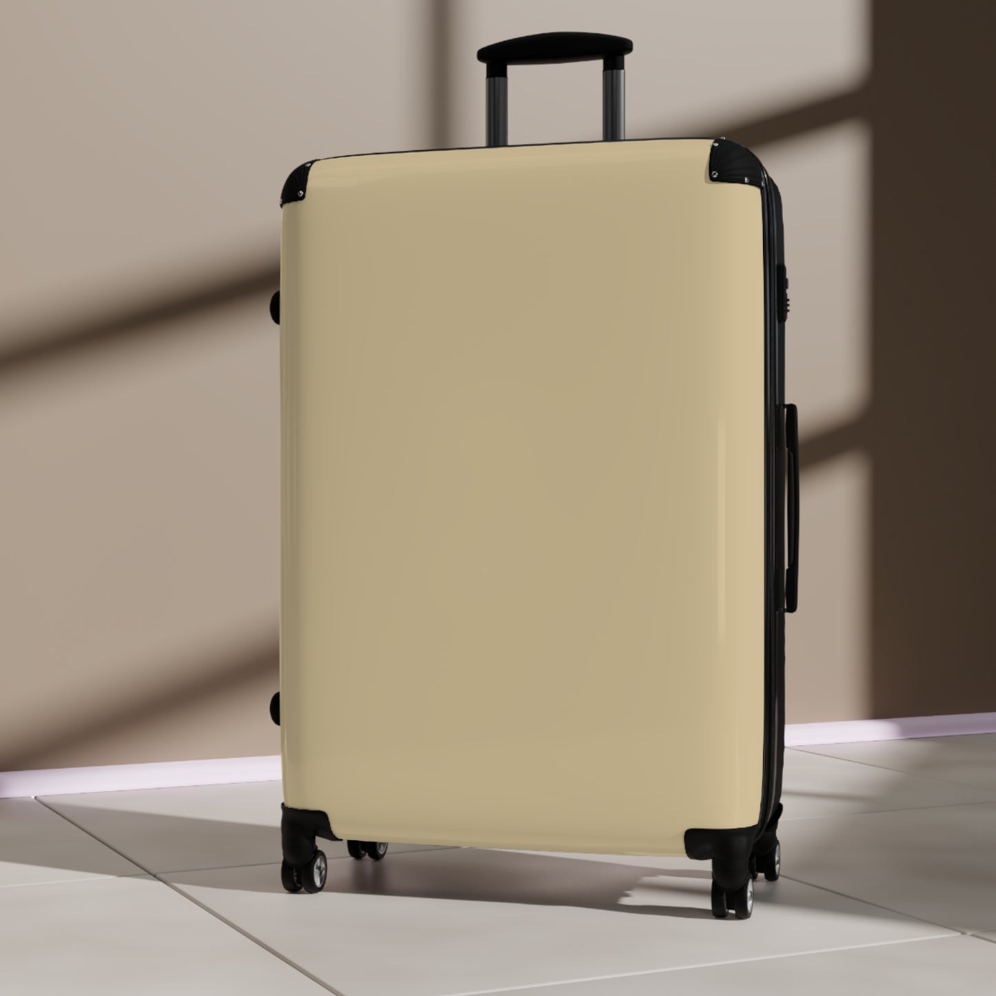 Vanilla Wheat Stylish Suitcases for Travel Enthusiasts, Luggage for Vacation, Personalized Travel Gear, Unique Travel Gifts, Modern Carry-On