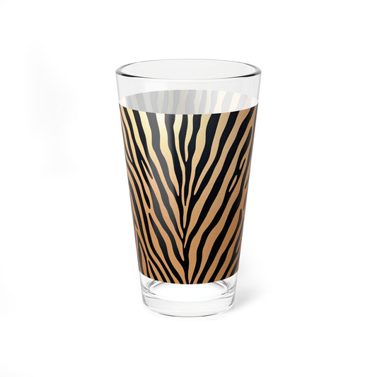 Zebra Print Mixing Glass - 16oz Cocktail & Beverage Glassware