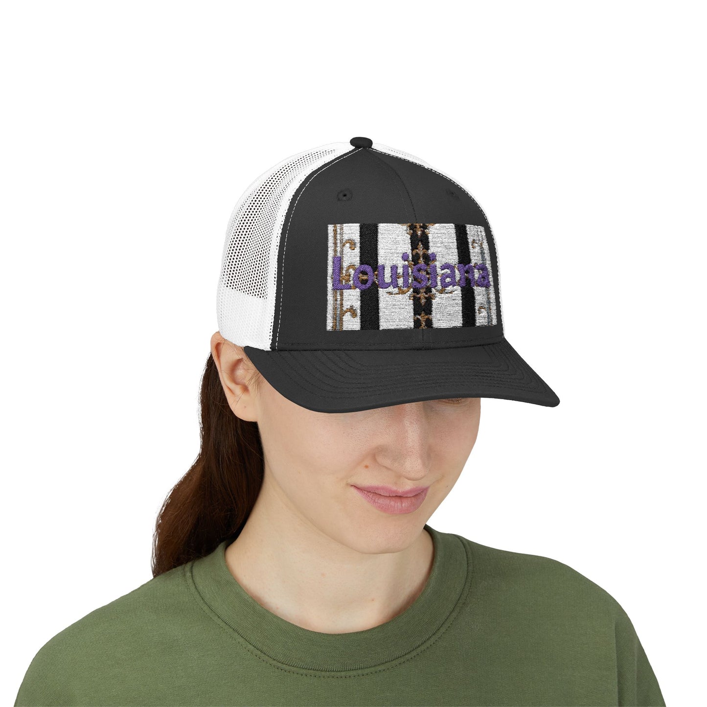 Stylish Louisiana Snapback Trucker Cap for Trendy Outfits, Perfect for Gifts, Outdoor Events, Summer Festivals, Casual Wear