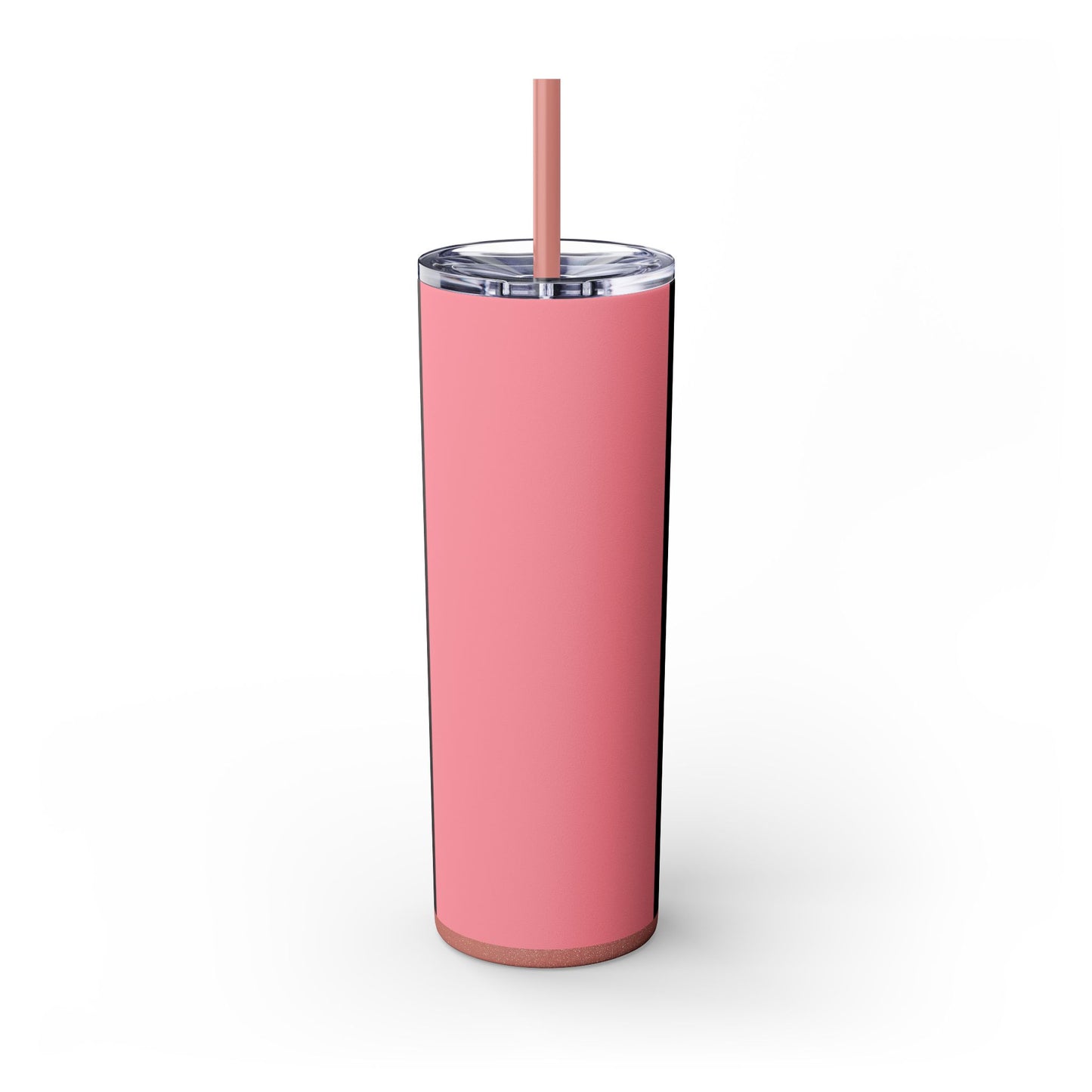 Elegant Royal Themed Skinny Tumbler, Chic Drinkware for Parties, Daily Hydration, Gifts for Her, Travel Mug, Reusable Straw - Pink Striped Gold Crest