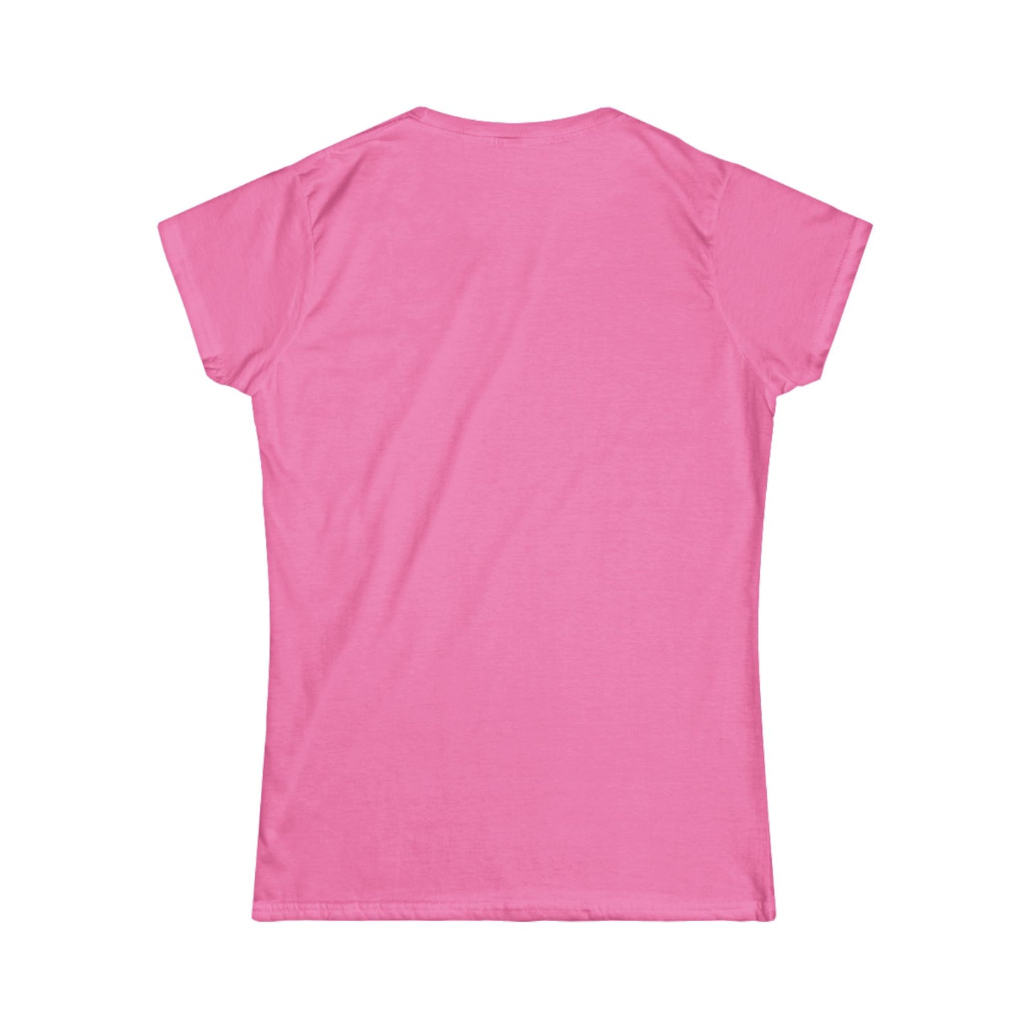 Chic Baroque Pattern Women's Softstyle Tee, Casual Summer Fashion, Gift for Her, Elegant Everyday Wear - Pink Striped Gold Baroque