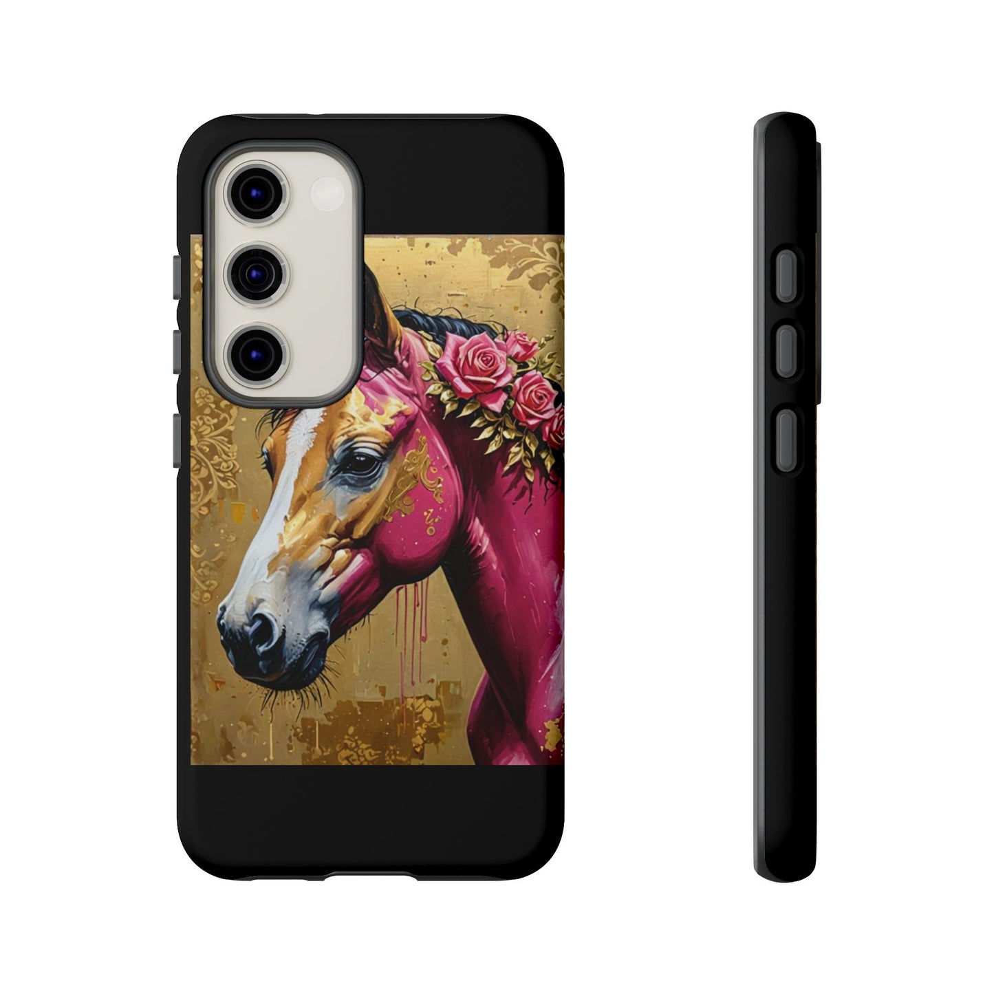 Phone Case - Elegant Horse Damask Design