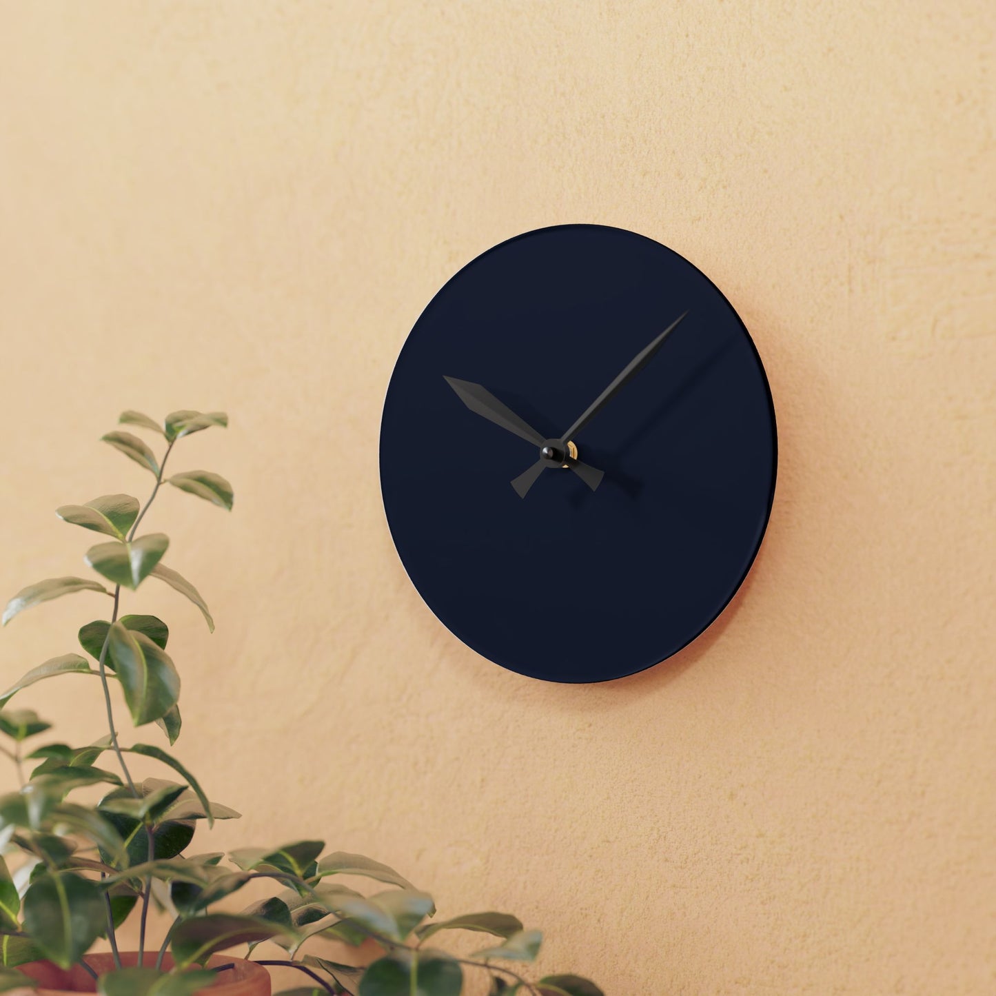 Modern Lunar Midnight Minimalist Acrylic Wall Clock – Chic Home Decor, Gift for Housewarming, Birthday, Unique Wall Art, Elegant Timepiece