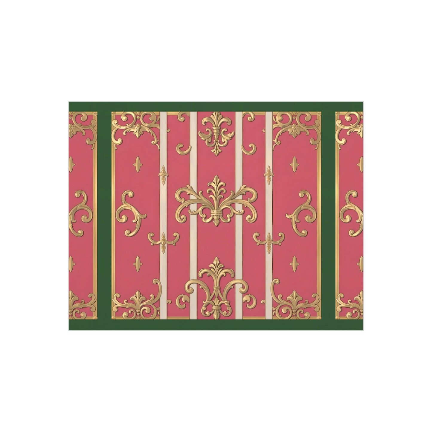 Elegant Green Border Pink & Gold Foam Board Decor - Party Backdrop, Art Display, Home Decor, Event Decoration, Wall Art
