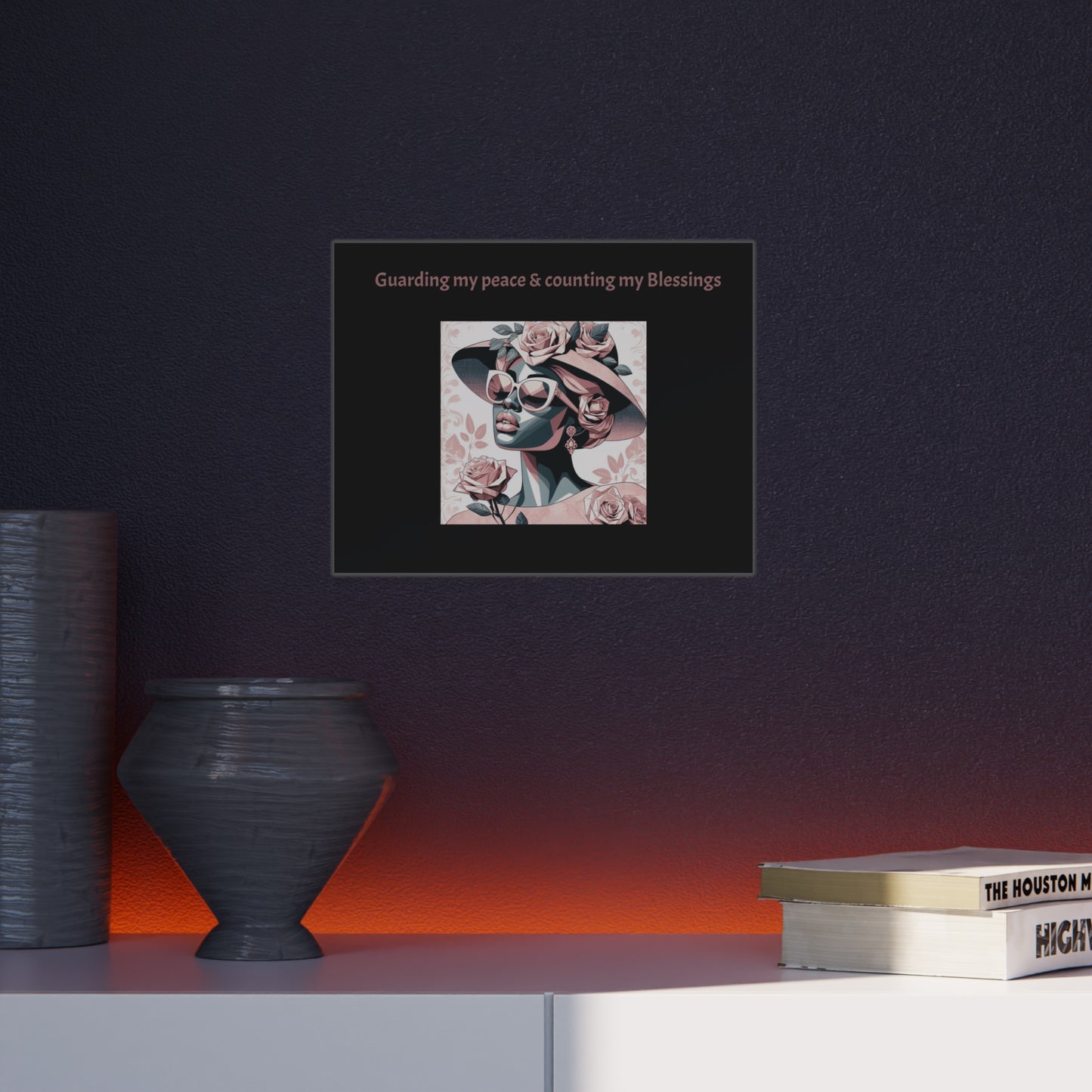 Chic Foam Board Wall Art featuring 'Guarding my peace & counting my Blessings' - Inspirational Home Decor, Gift for Her, Gallery Wall Art
