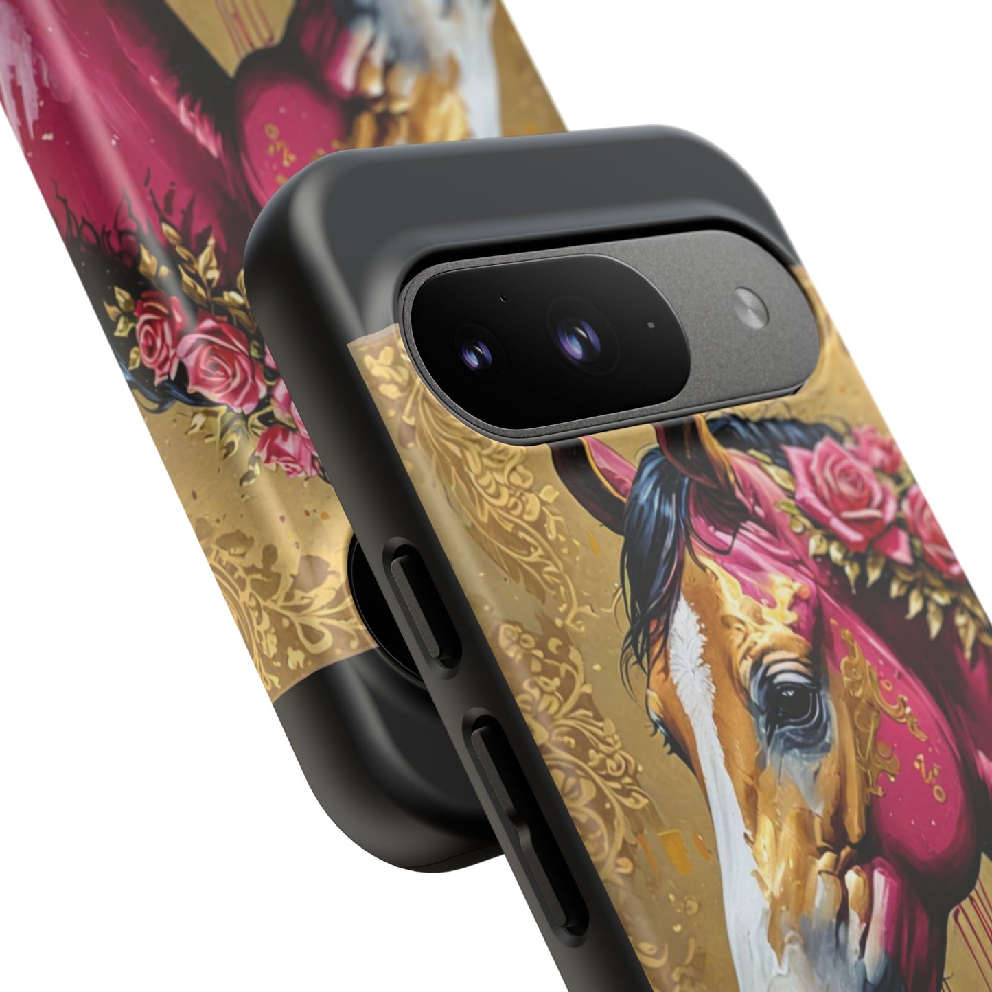 Phone Case - Elegant Horse Damask Design