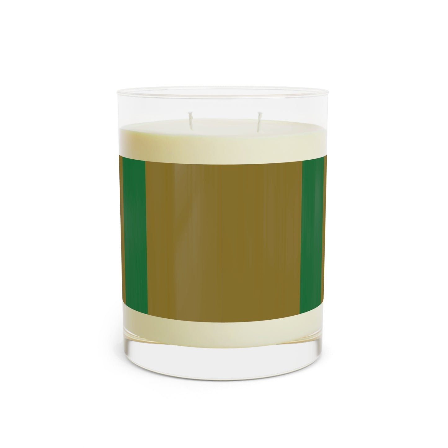 Elegant Scented Candle - Luxurious Home Decor, Aromatherapy Gift, Rustic Wedding Favors, Birthday Gift - Olive Green Striped Rococo