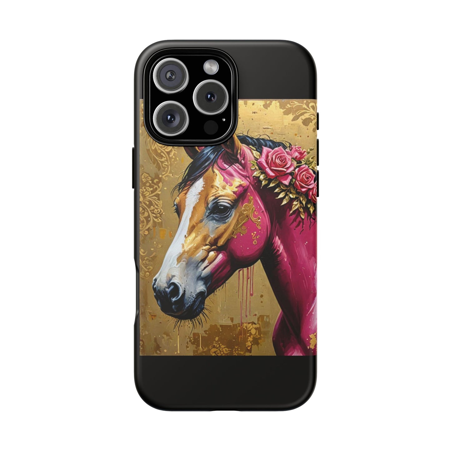 Phone Case - Elegant Horse Damask Design