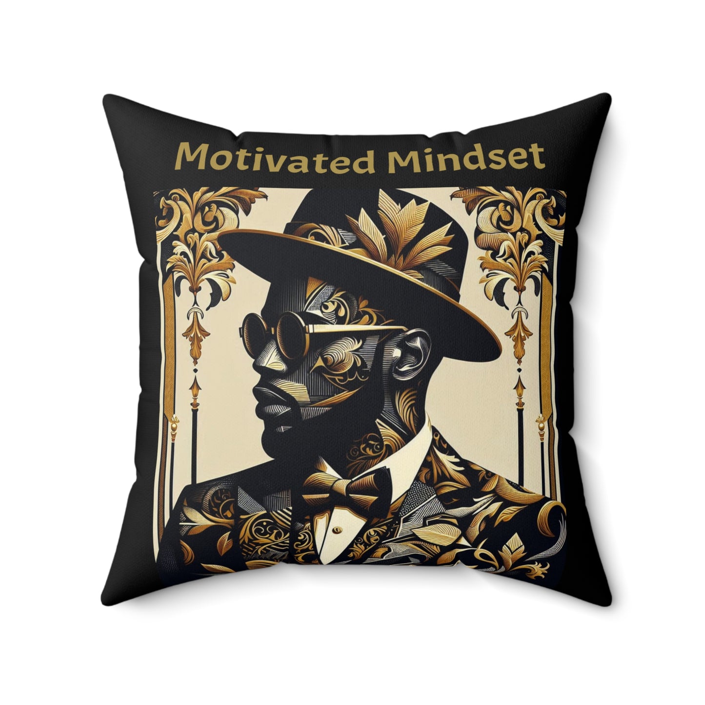 Motivated Mindset Decorative Pillow, Motivational Home Decor, Inspirational Throw Pillow, Gift for Him, Office or Bedroom Accent