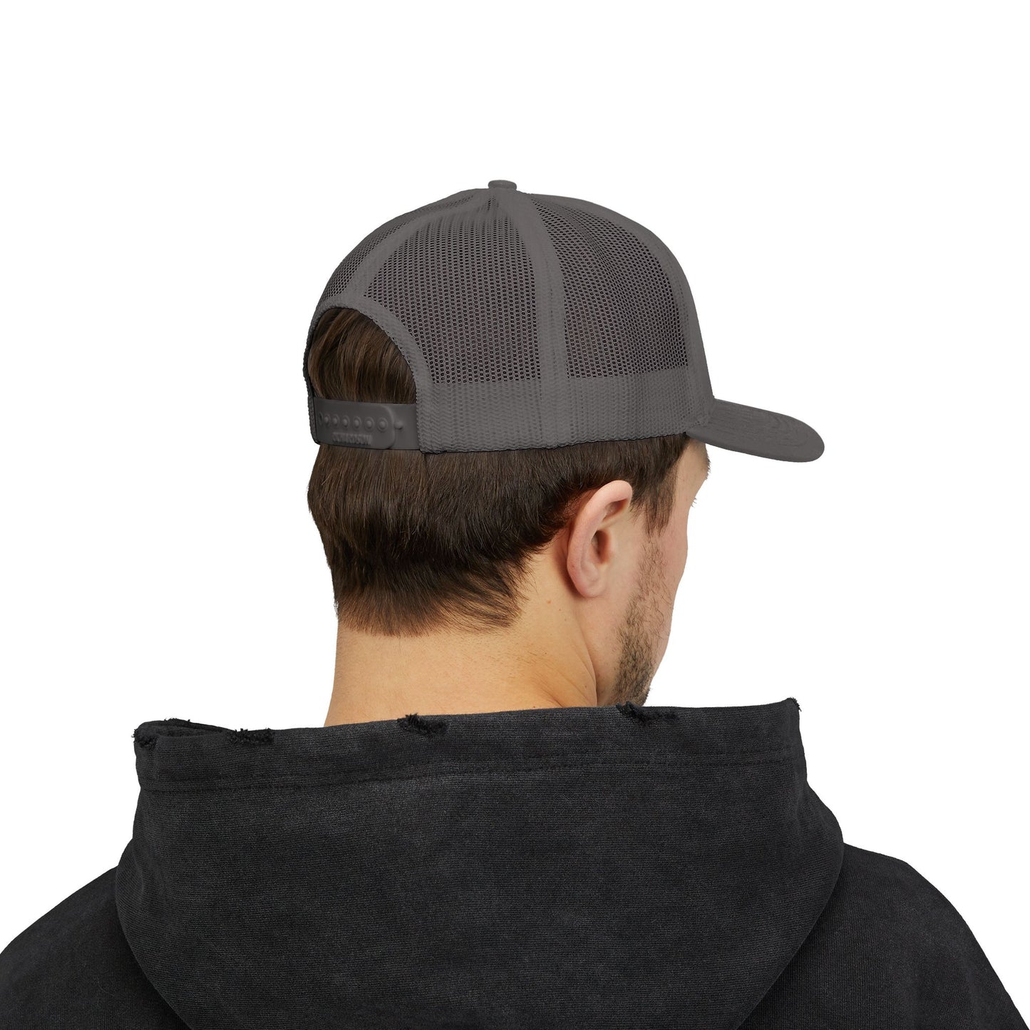 Trendy Snapback Trucker Cap, Casual Fashion Hat, Summer Accessory, Gift Idea for Cool Teens, Outdoor Activities - Black & White Striped Gold Baroque