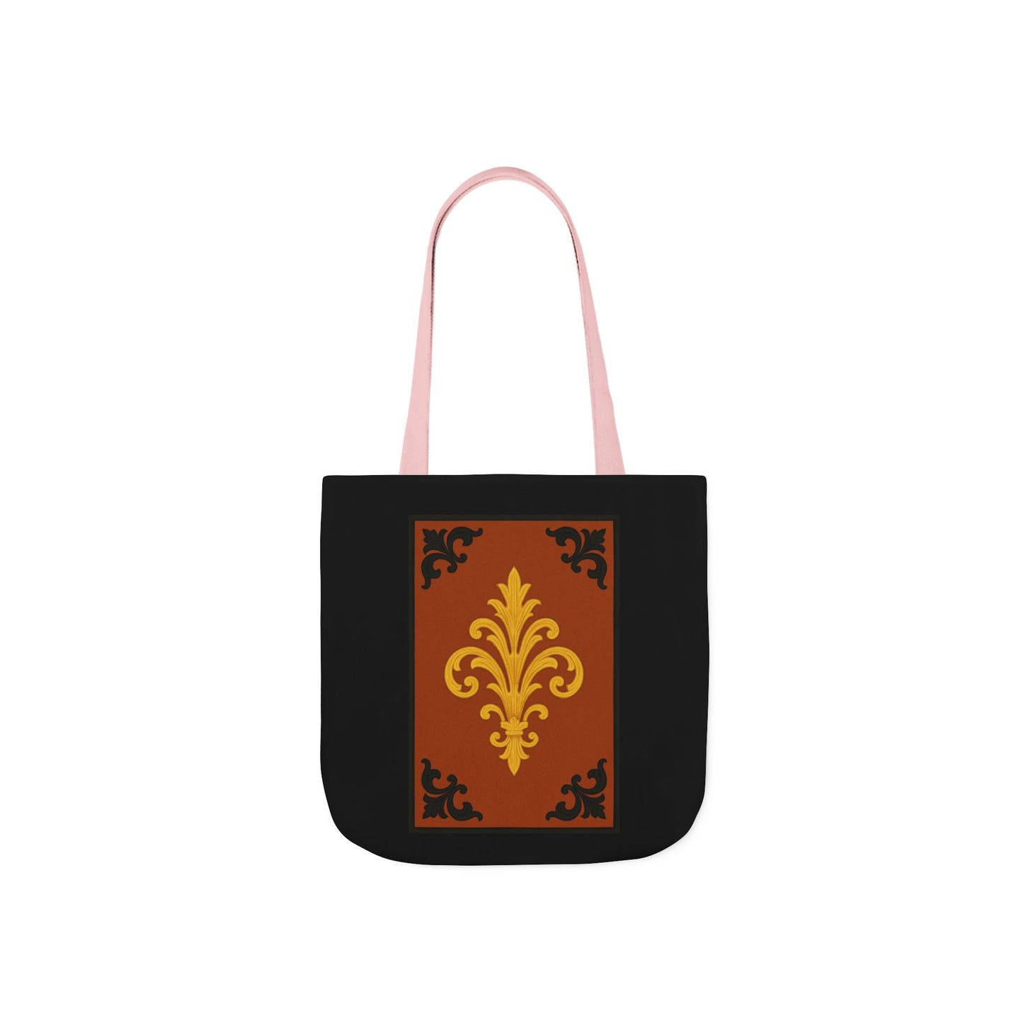 Dusk Terracotta Baroque Canvas Tote — Vintage Baroque Pattern
