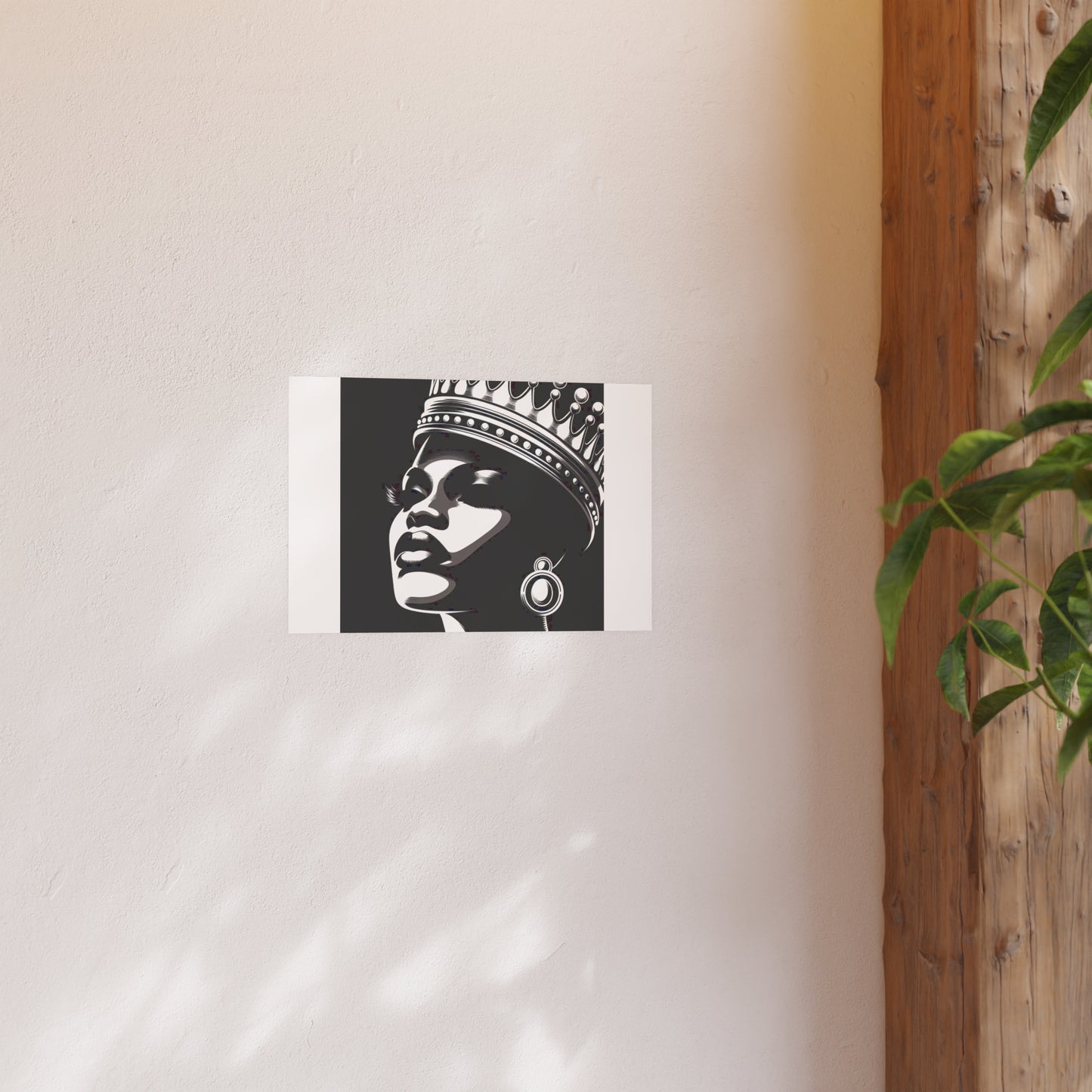 Elegant Crowned Queen Poster - Black & White Art Print, Wall Decor, Home Aesthetic, Gift Idea, Birthday, Celebrations