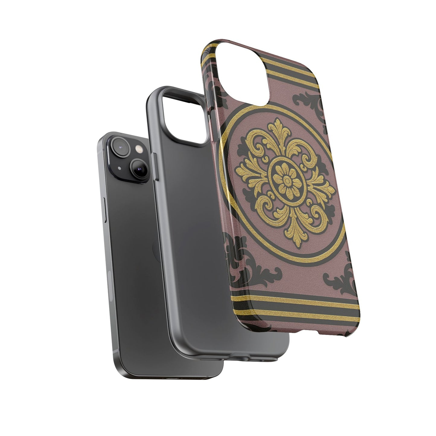 Gilded Mauve With Gold-Black Baroque Tough Cases