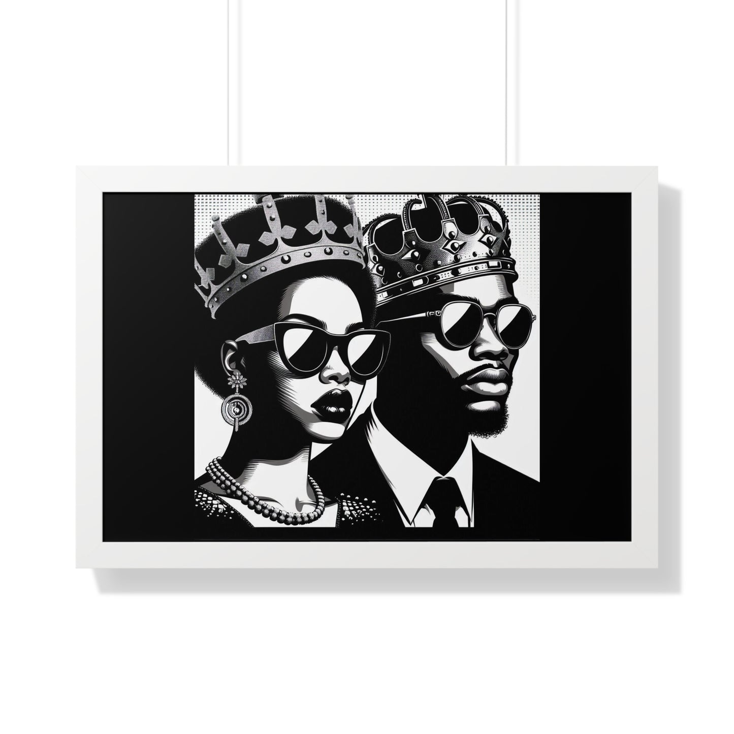 Royalty Framed Poster, Wall Art Decor, Black Culture Art, Modern Home Decor, Unique Gift for Her/Him