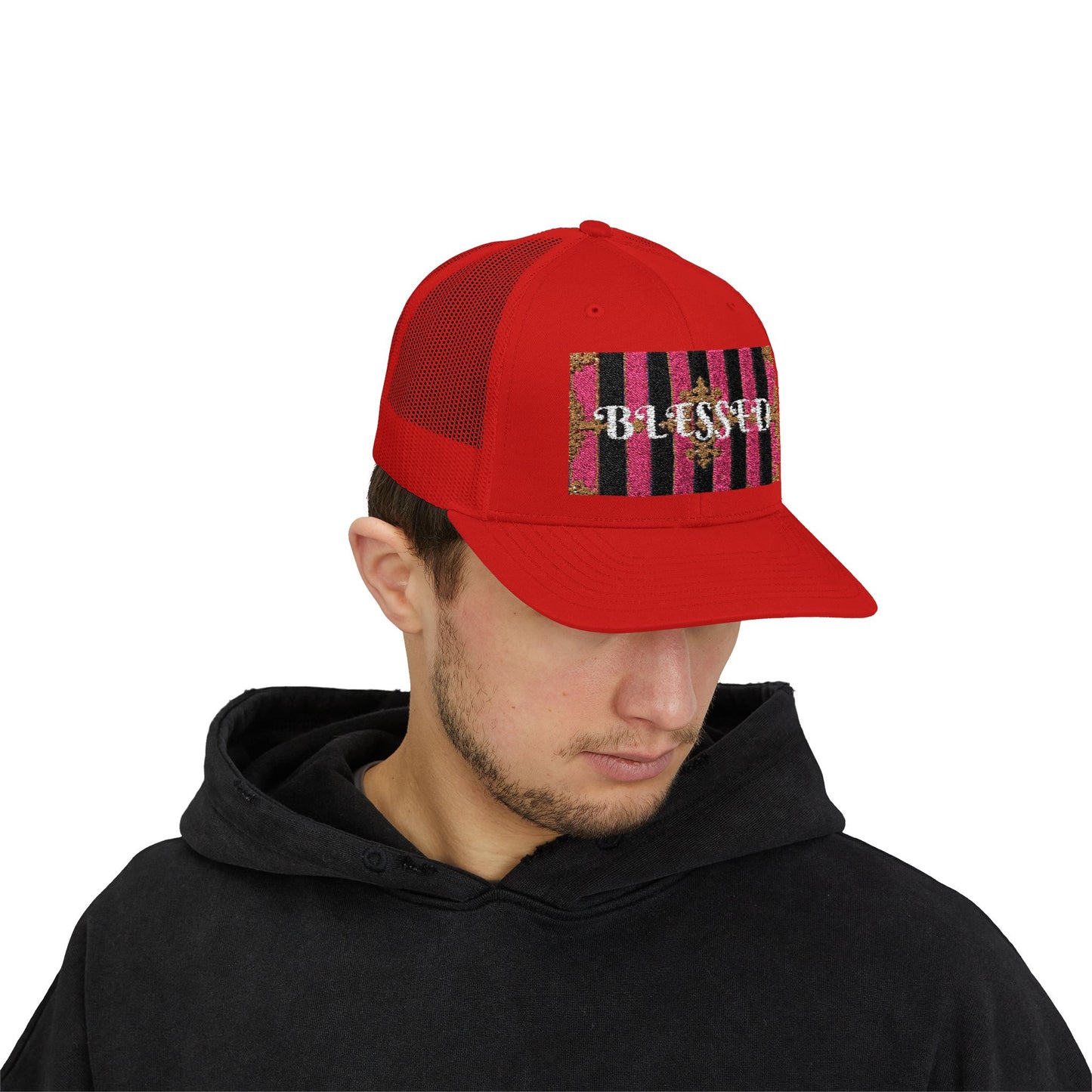 Blessed Snapback Trucker Cap, Inspirational Hat, Casual Headwear, Faith-Based Gift, Trendy Accessory, Ideal for Daily Wear