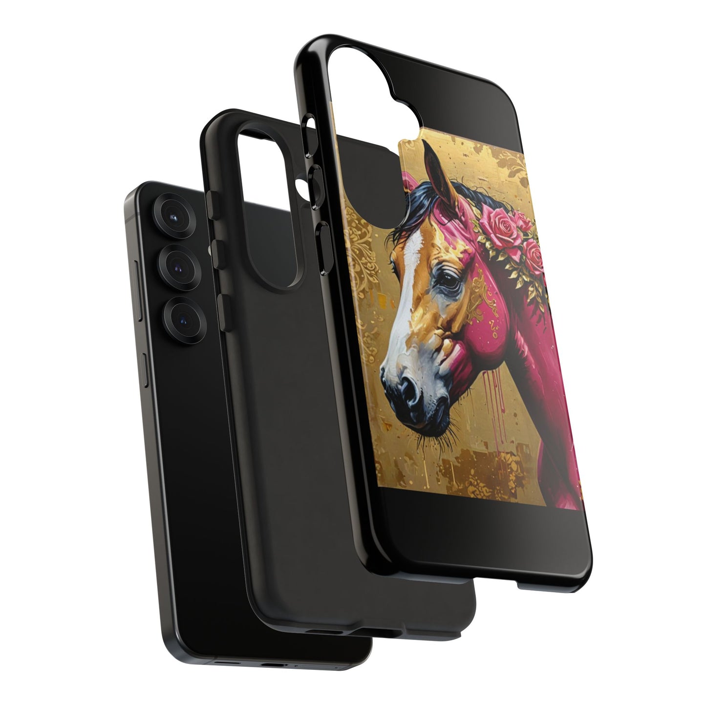 Phone Case - Elegant Horse Damask Design
