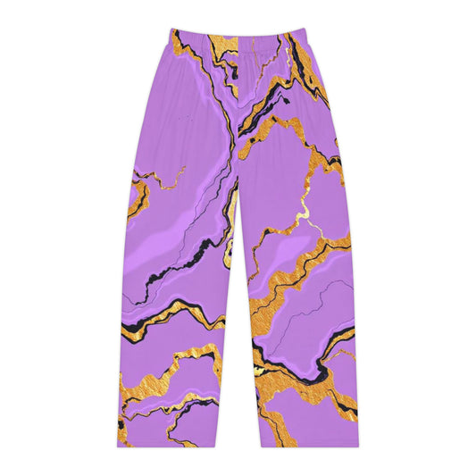Chic Marble Print Women's Pajama Pants - Comfortable Lounge Wear, Perfect for Sleepovers, Gift Idea for Her, Relaxation, Stylish Sleepwear
