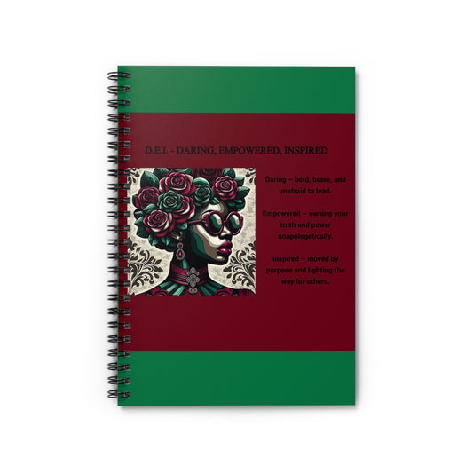 Empowered Spiral Notebook - Affirmation & Inspiration Journal - Daring, Empowered, Inspired