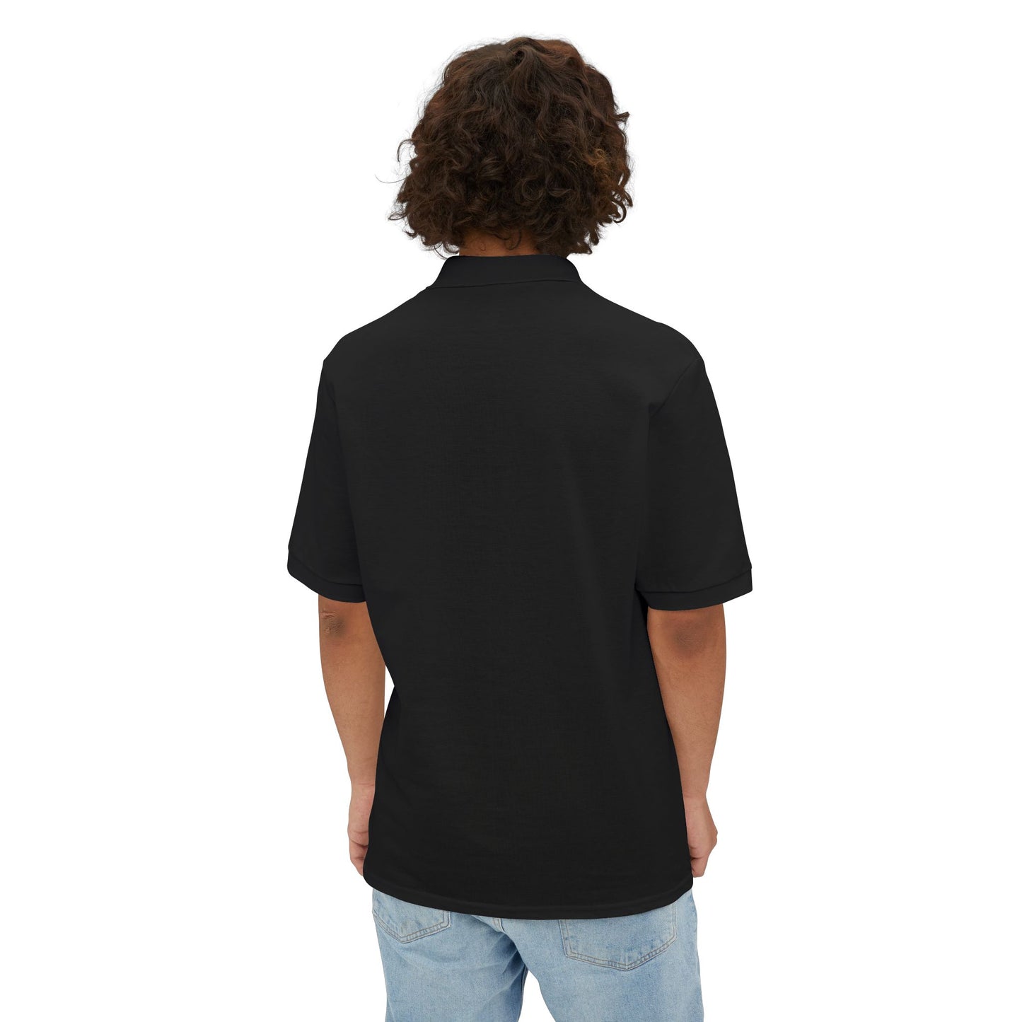 Stylish Men's Piqué Polo Shirt with Elegant Design - Perfect for Casual Events, Golf, Summer Days, Gifts - Black & Gold Rococo