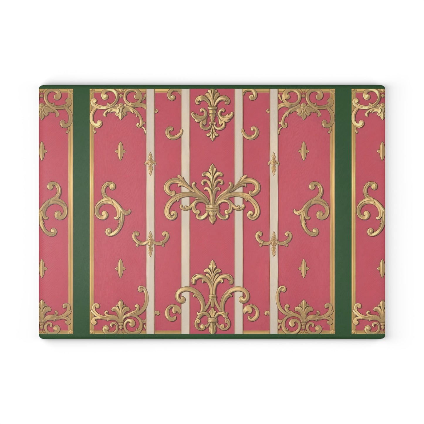 Elegant Pink Baroque Glass Cutting Board, Kitchen Decor, Gift for Chef, Housewarming, Wedding, Culinary Art, Cooking Accessory