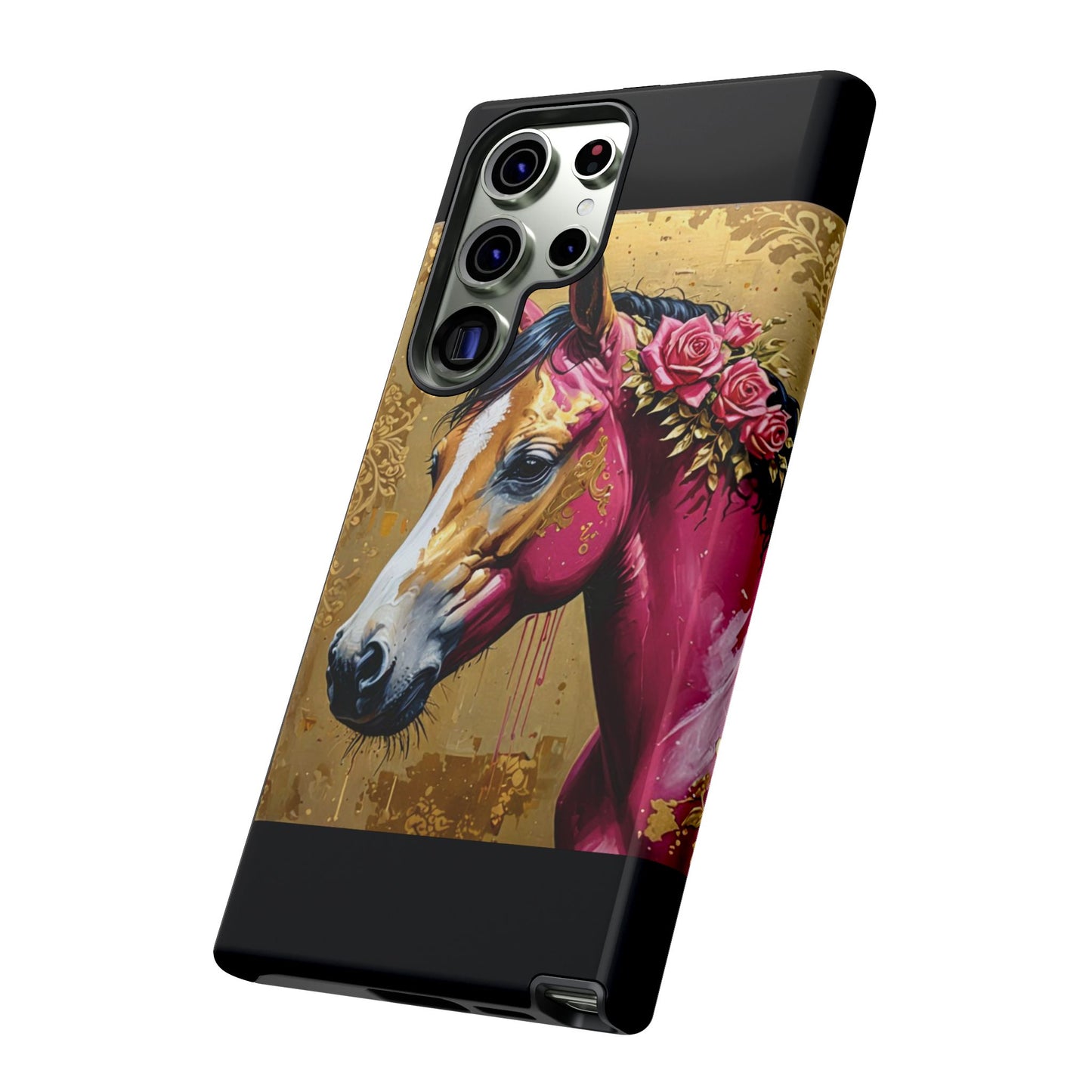 Phone Case - Elegant Horse Damask Design