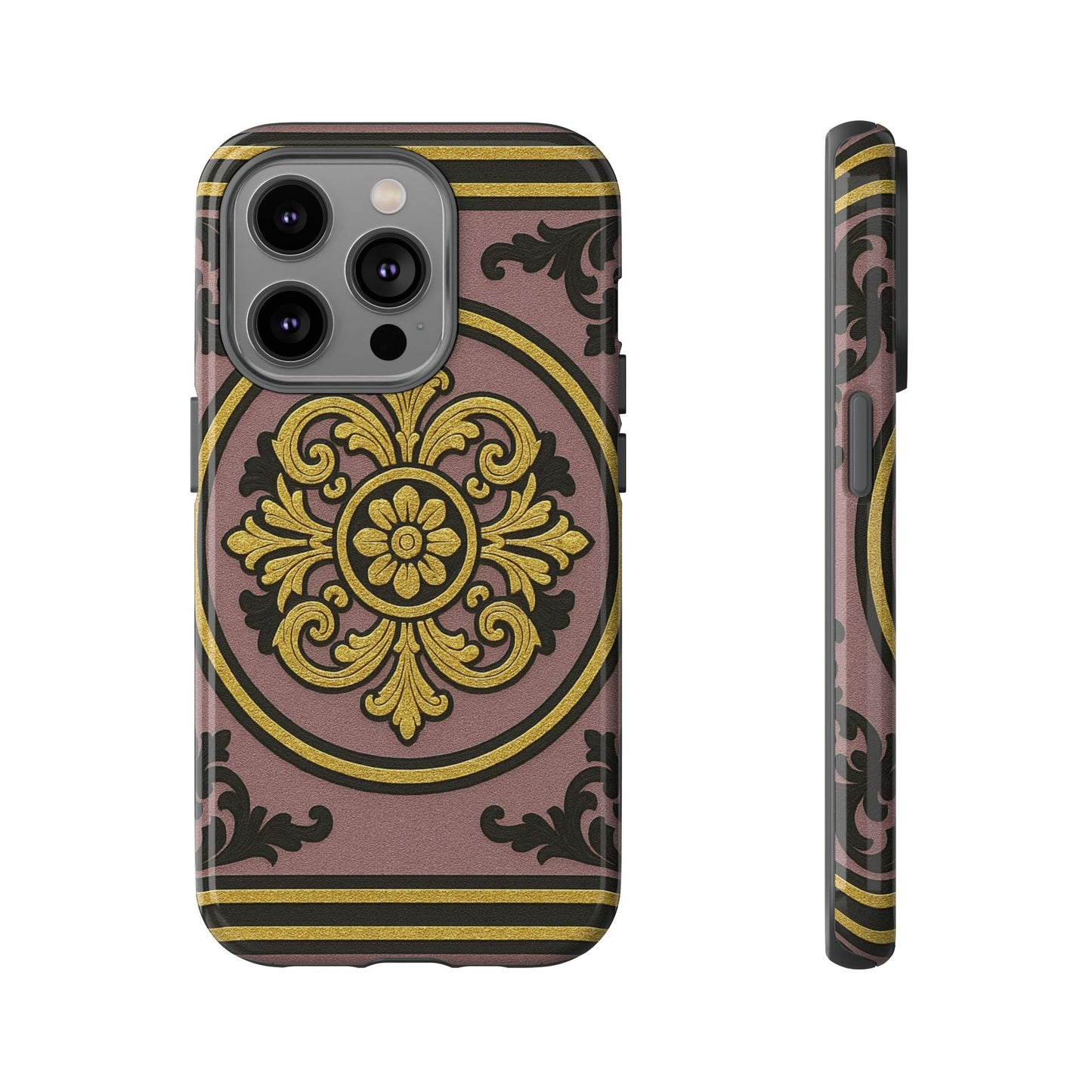 Gilded Mauve With Gold-Black Baroque Tough Cases