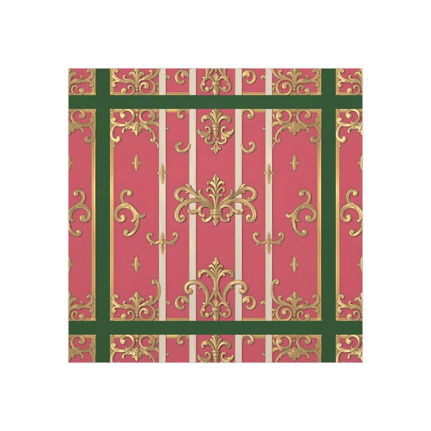 Elegant Green Border Pink & Gold Foam Board Decor - Party Backdrop, Art Display, Home Decor, Event Decoration, Wall Art