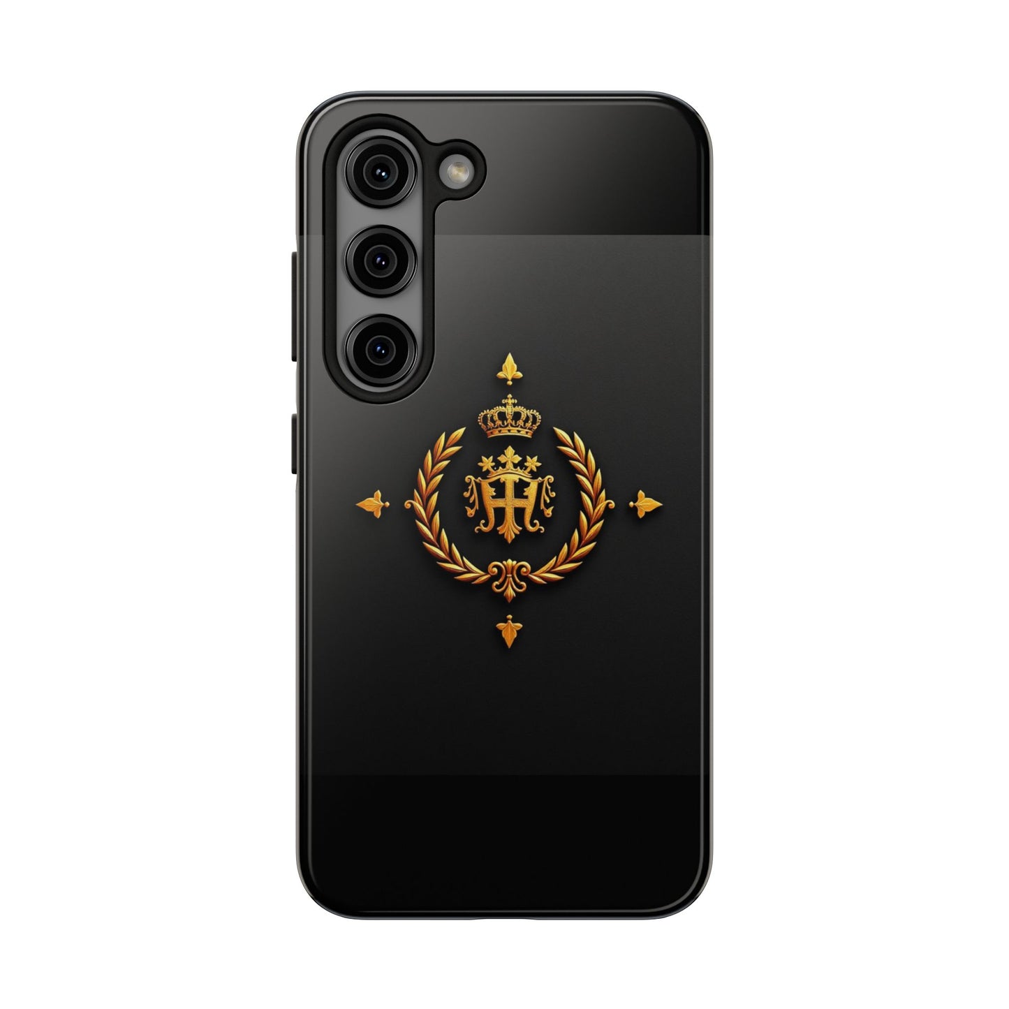 Luxurious Monarch Phone Case, Tough Phone Covers, Elegant Tech Accessories, Gold Crown Design, Stylish Gift for Him/Her - Gold Crest