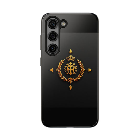 Luxurious Monarch Phone Case, Tough Phone Covers, Elegant Tech Accessories, Gold Crown Design, Stylish Gift for Him/Her - Gold Crest