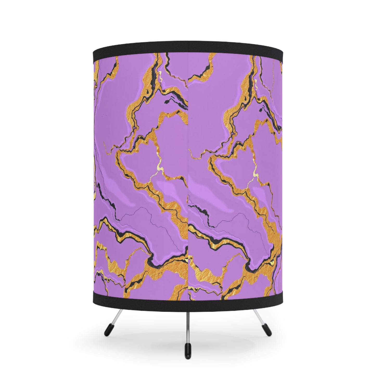 Stylish Tripod Lavender Marble Lamp, Modern Home Decor, Unique Lighting for Living Room, Gift for Housewarming, Bedroom Lamp