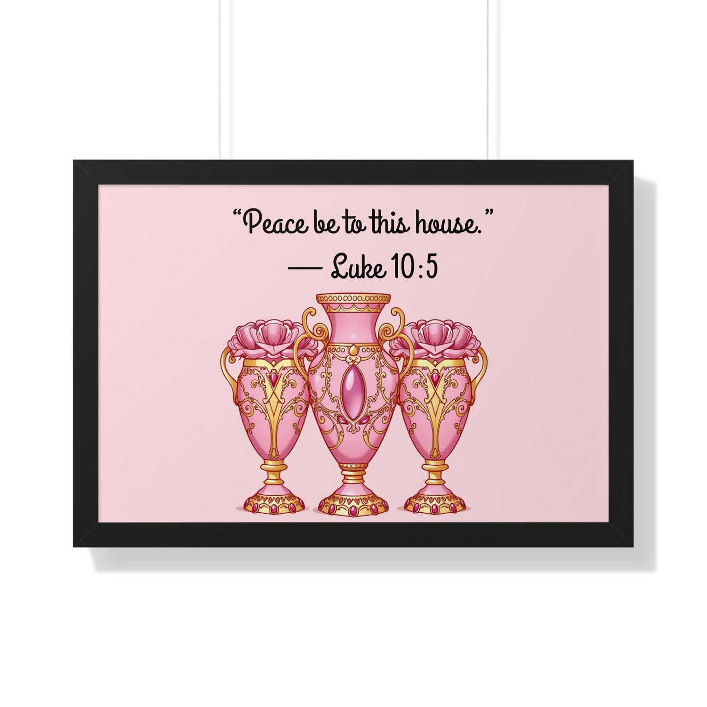 Framed Scripture Art Print, Inspirational Wall Decor, Home Blessing, Gift for Housewarming, Religious Wall Art - 10:5