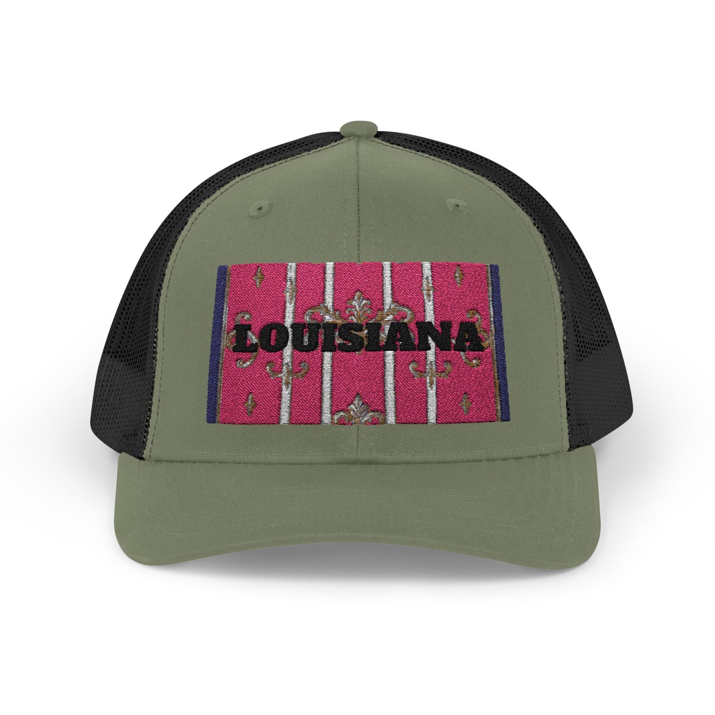 Louisiana Pink Beaded Snapback Trucker Cap | Festival Hat, Summer Accessory, Beach Wear, Gift for Travelers, Boho Style