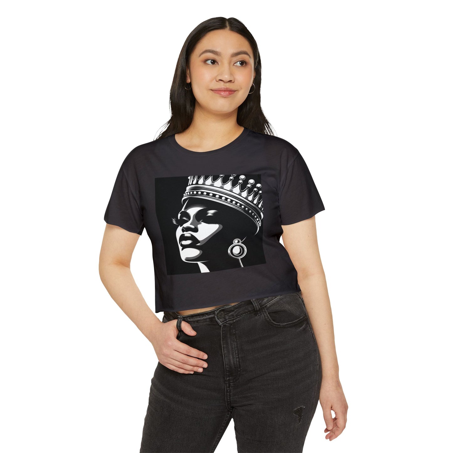 Empowered Queen Festival Crop Top | Boho Chic Shirt, Summer Concert Outfit, Music Festival Attire, Women’s Streetwear, Awesome Gift