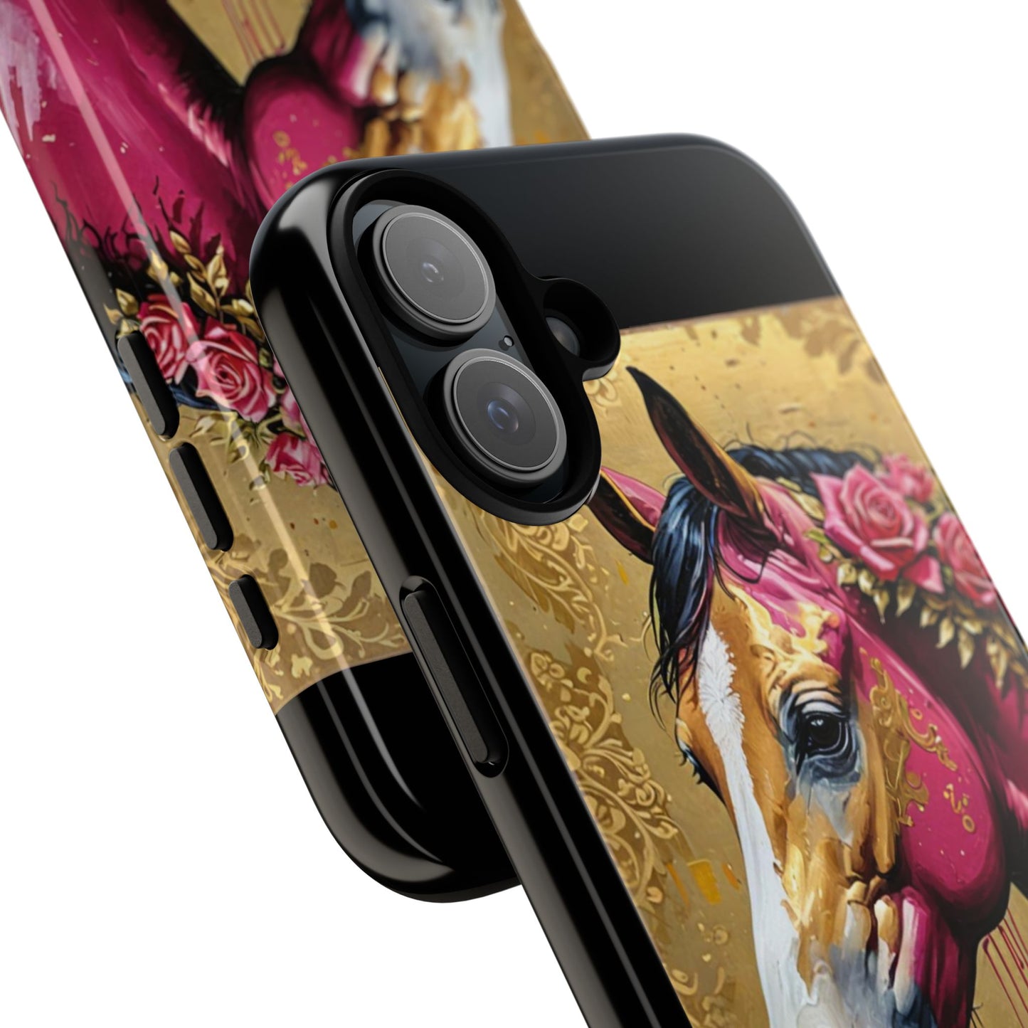 Phone Case - Elegant Horse Damask Design