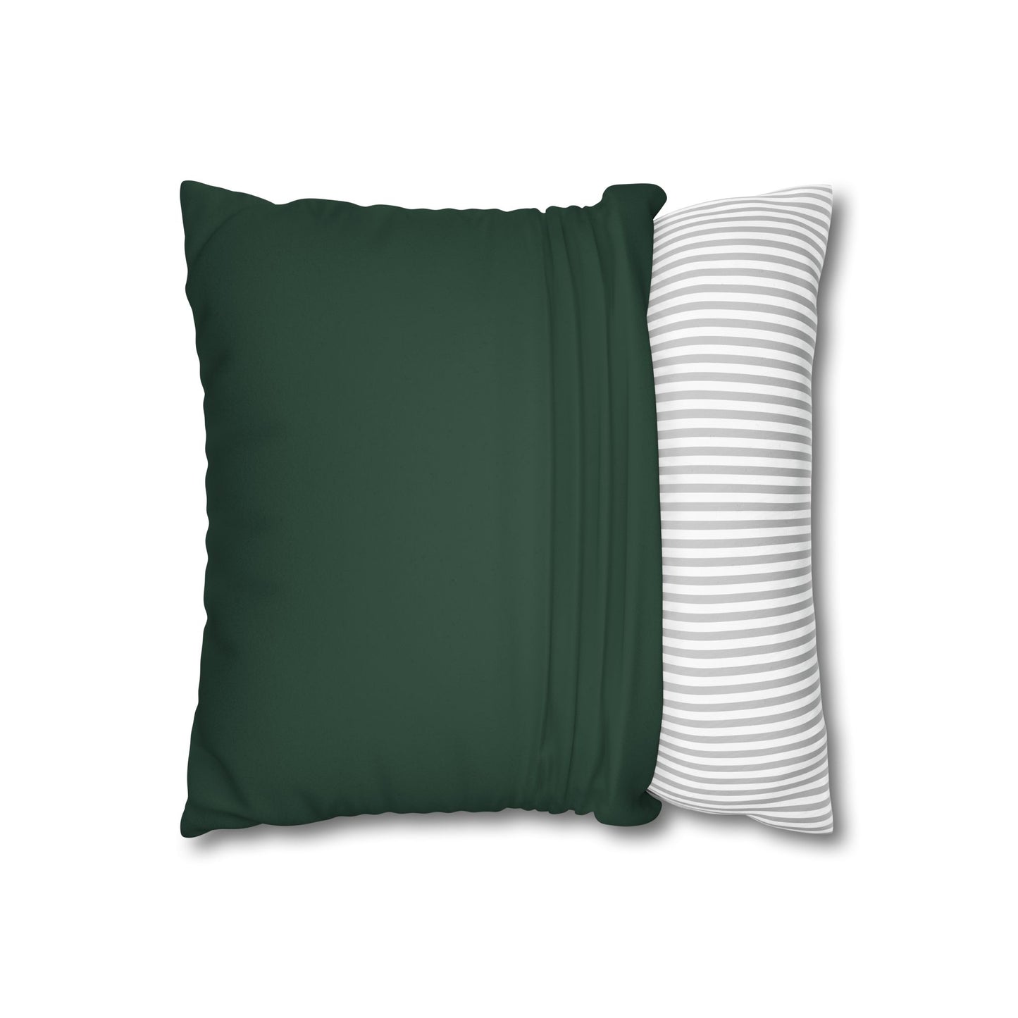 Stylish Midnight Green Faux Suede Square Pillowcase for Cozy Home Decor, Decorative Cushion Cover, Modern Accent Pillow, Indoor Throw Pillows