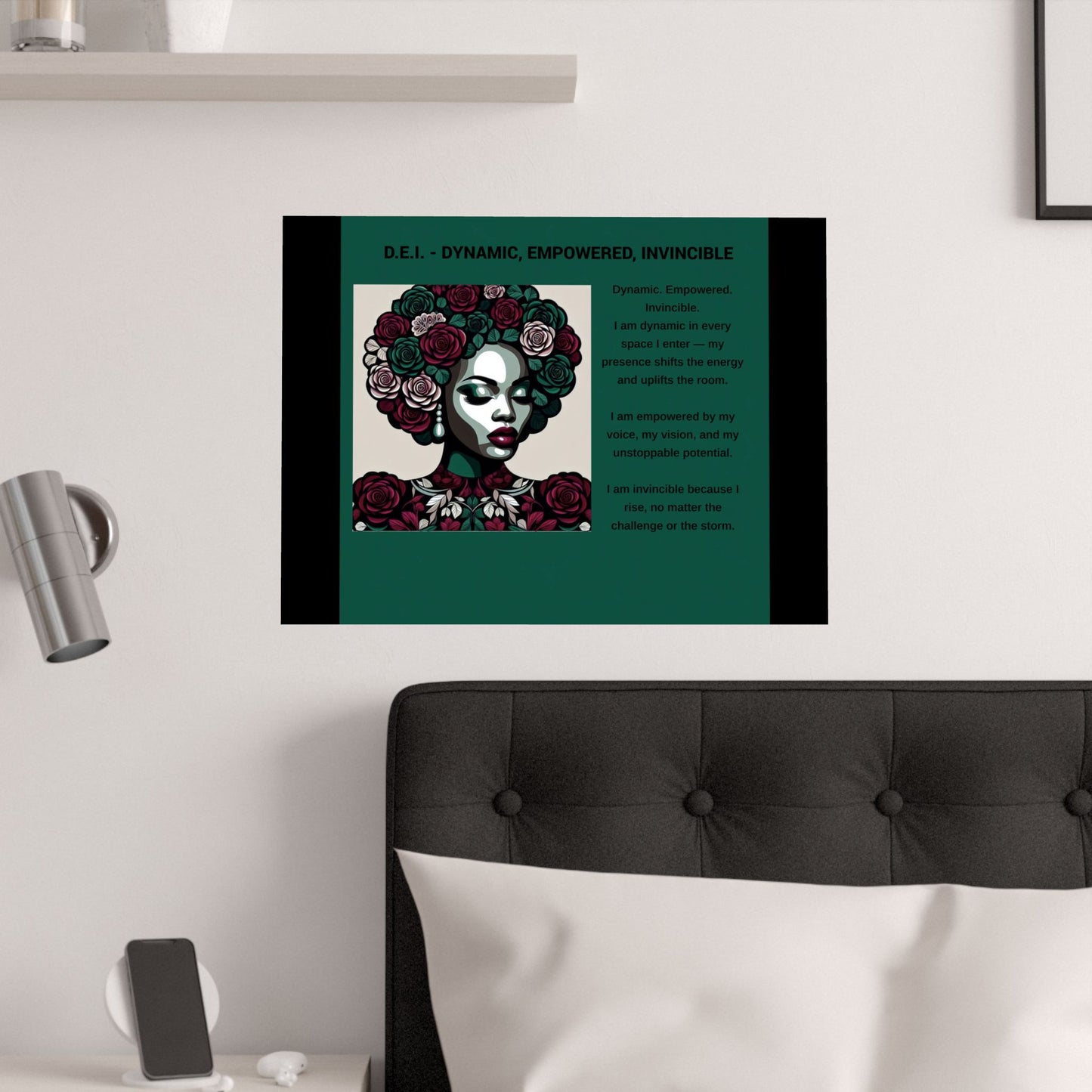 Empowered Feminine Wall Art Poster - Dynamic, Empowered & Invincible Design