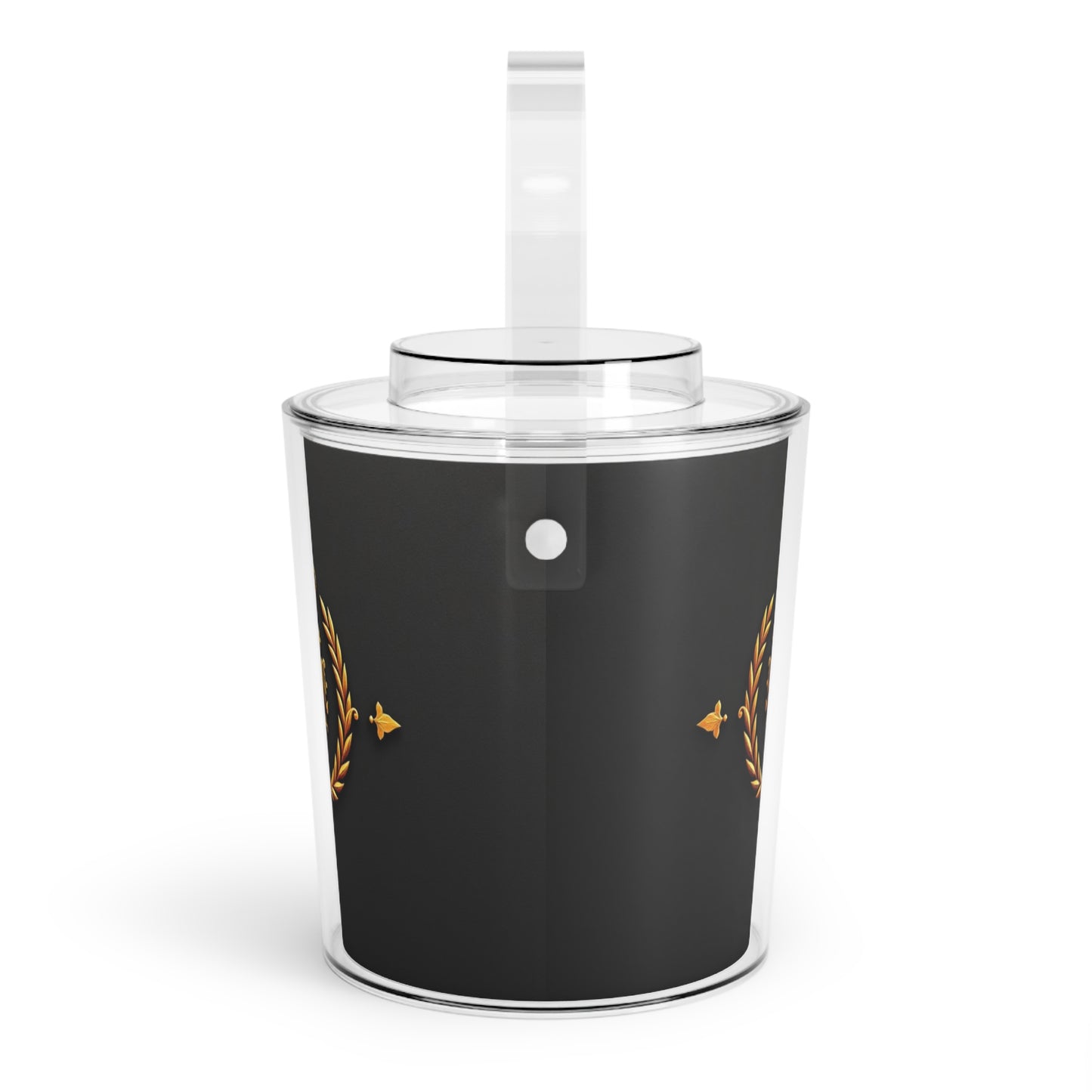 Elegant Party Ice Bucket with Tongs, Luxury Drink Chiller for Entertaining, Home Bar Accessory, Wedding, Holiday Gift - Gold Crest