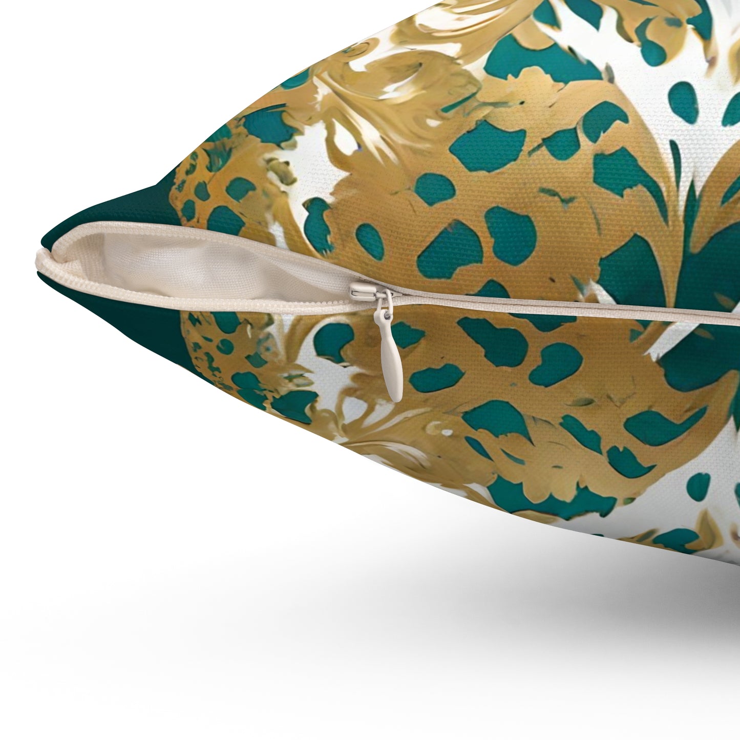 Majestic Leopard Decorative Pillow - Luxurious Spun Polyester Cushion for Home Decor - Gold Leopard