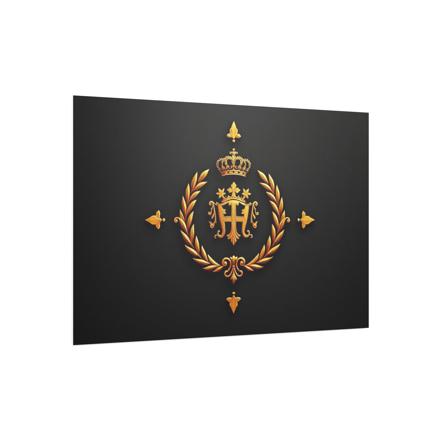 Elegant Foam Board Wall Art, Luxury Home Decor, Royal Crest Display, Office Decoration, Unique Gift Idea, Modern Wall Decor - Gold Crest