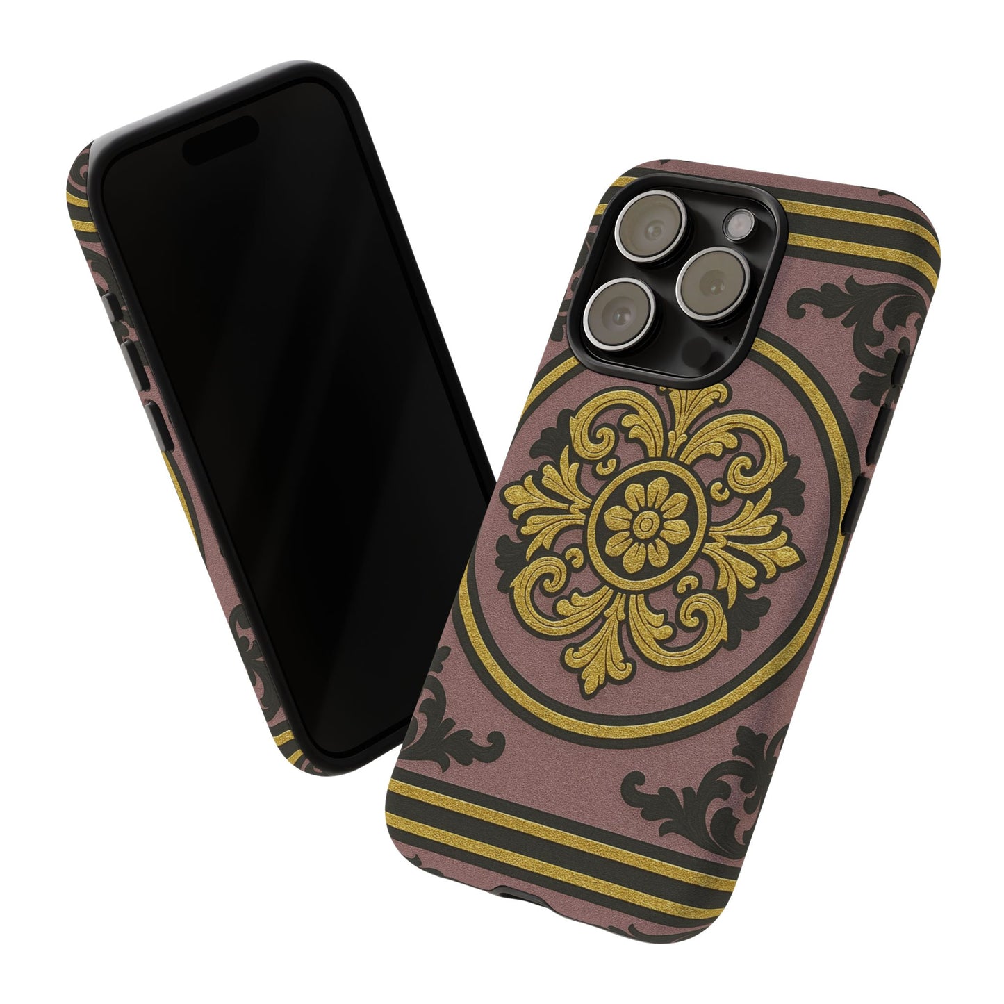 Gilded Mauve With Gold-Black Baroque Tough Cases