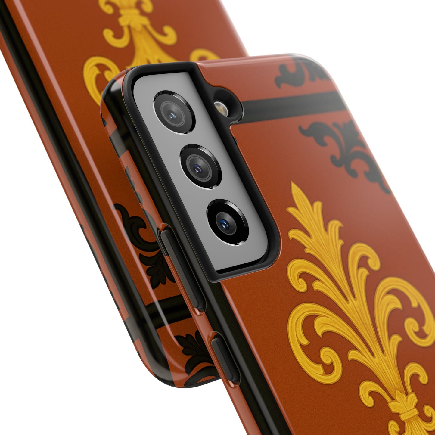 Dusk Terracotta Baroque Tough Phone Case — Vintage Baroque Design, Protective iPhone Cover