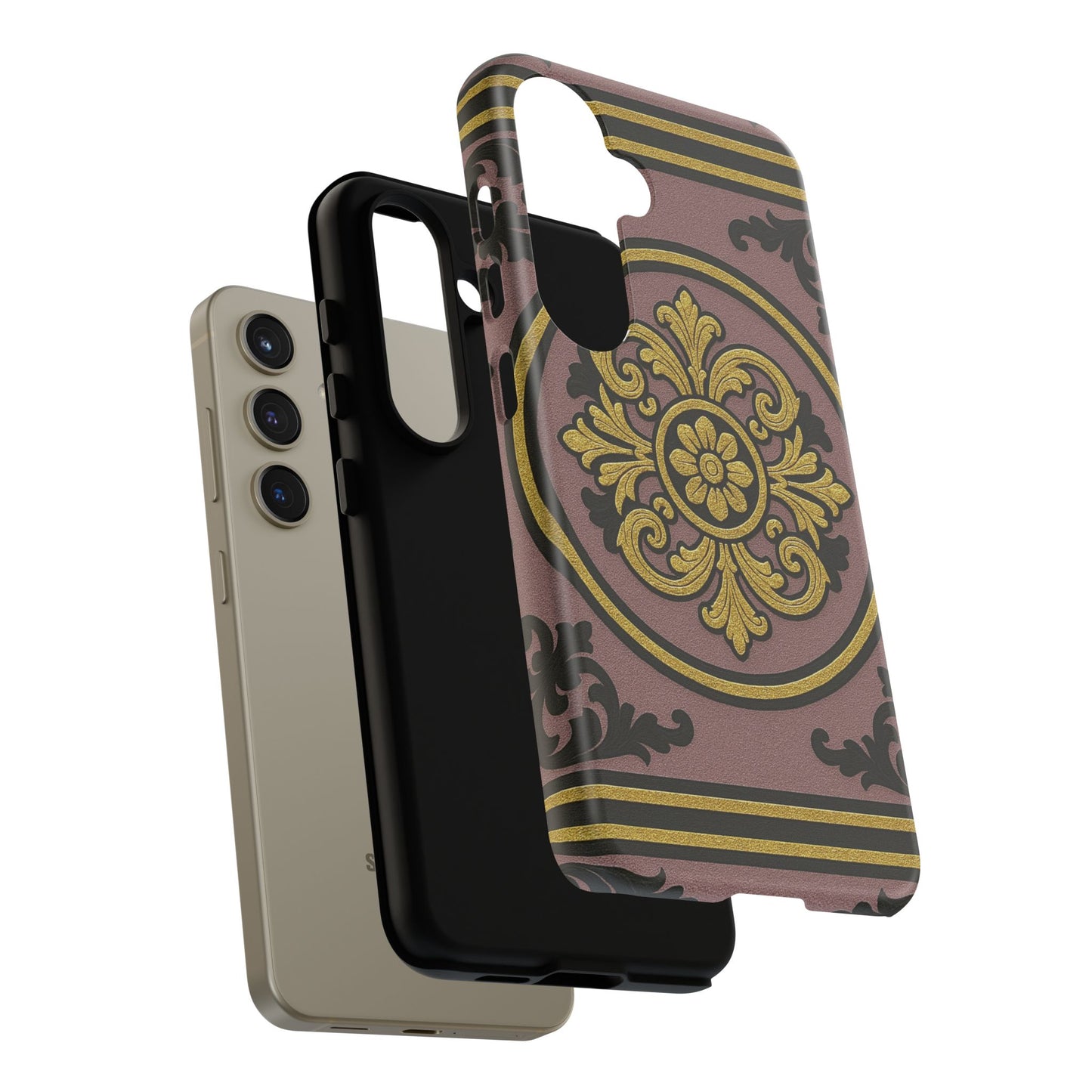 Gilded Mauve With Gold-Black Baroque Tough Cases