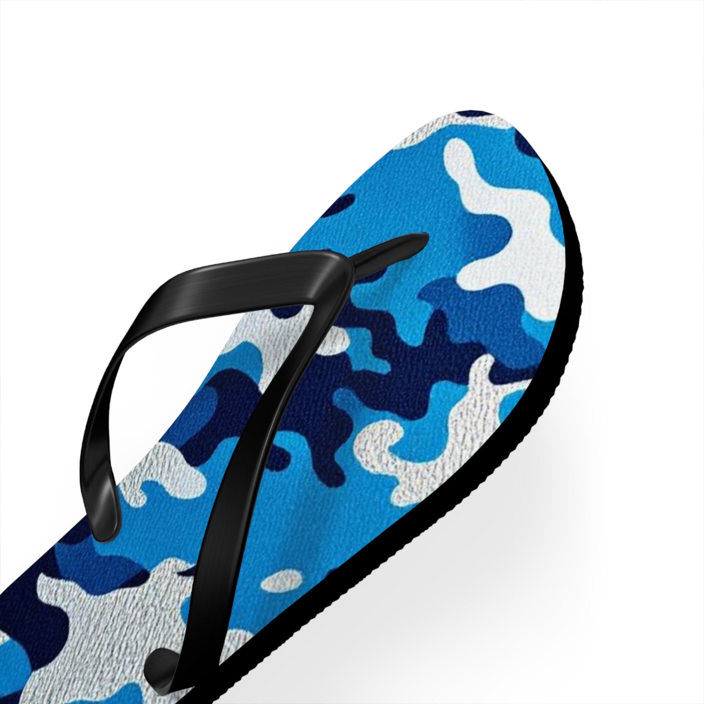 Camo Flip Flops - Stylish Beach Sandals for Summer, Casual Footwear, Vacation Essentials, Poolside Comfort, Outdoor Activities - Blue