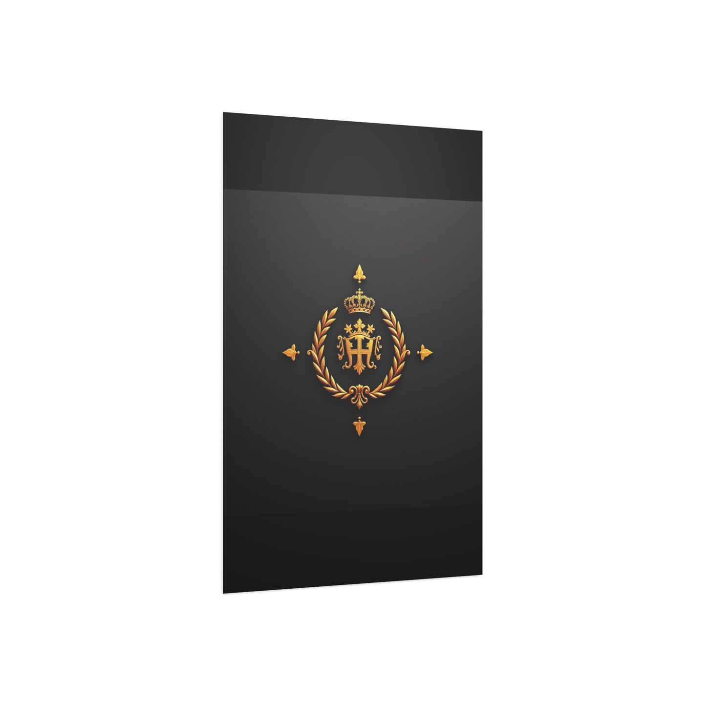 Elegant Foam Board Wall Art, Luxury Home Decor, Royal Crest Display, Office Decoration, Unique Gift Idea, Modern Wall Decor - Gold Crest