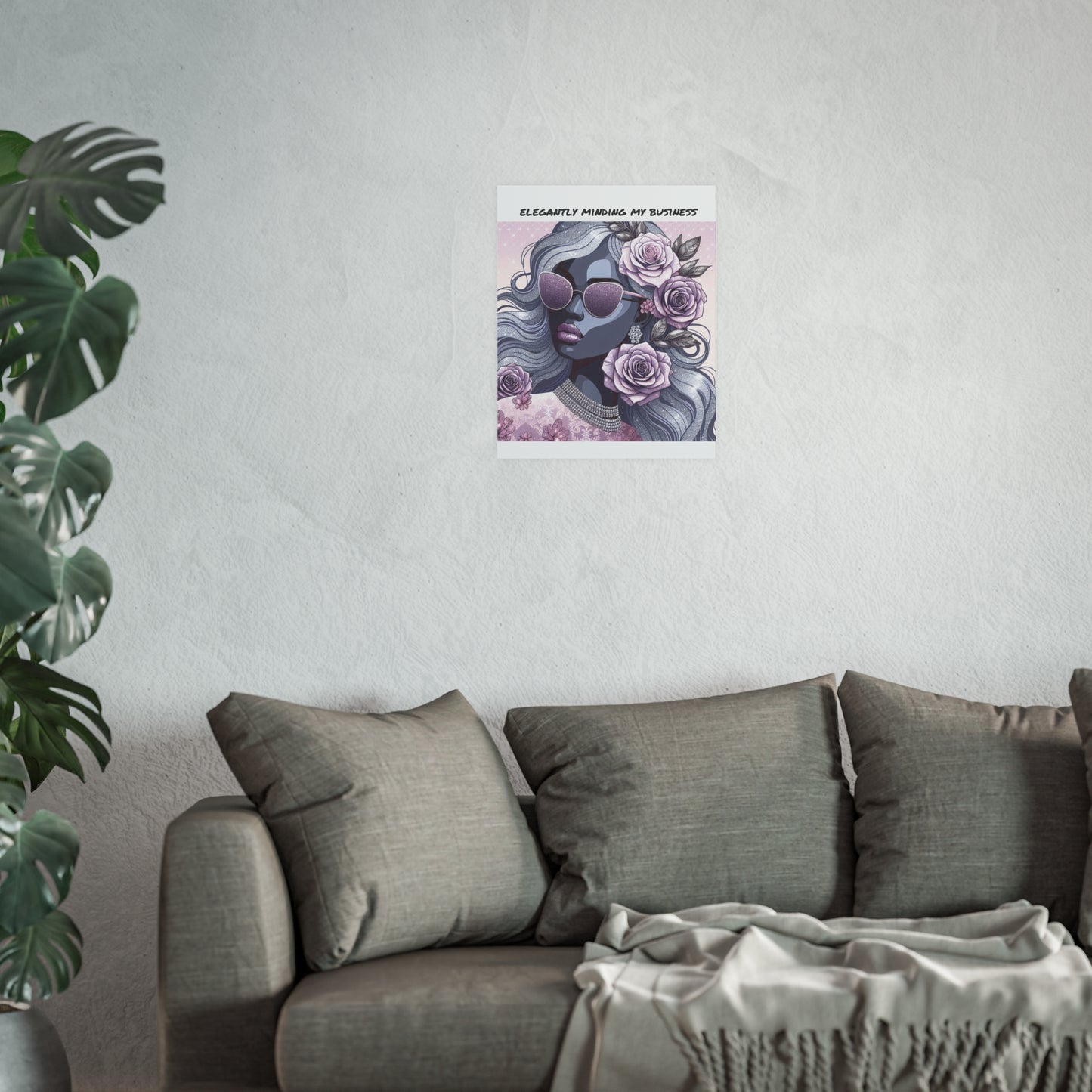 Elegant Business Poster - Stylish Wall Art for Home or Office - ELEGANTLY MINDING MY BUSINESS