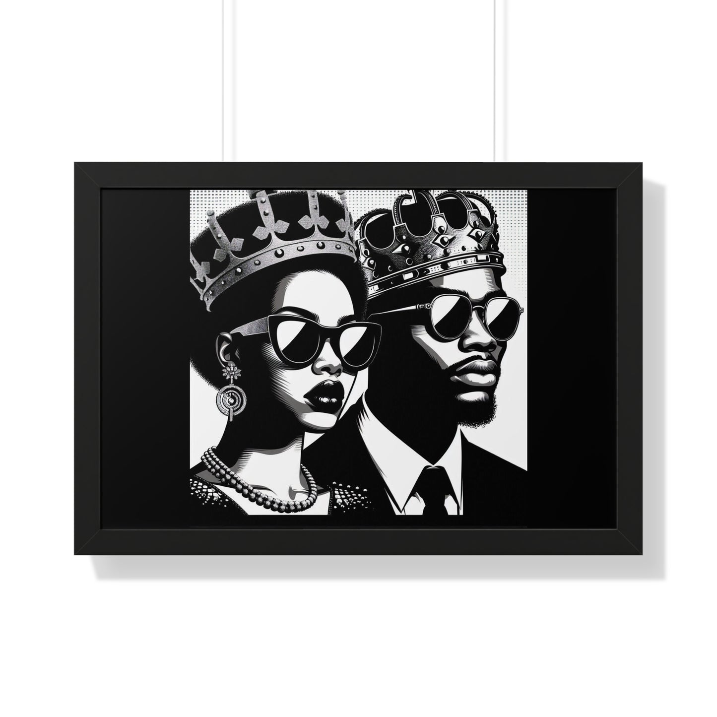 Royalty Framed Poster, Wall Art Decor, Black Culture Art, Modern Home Decor, Unique Gift for Her/Him