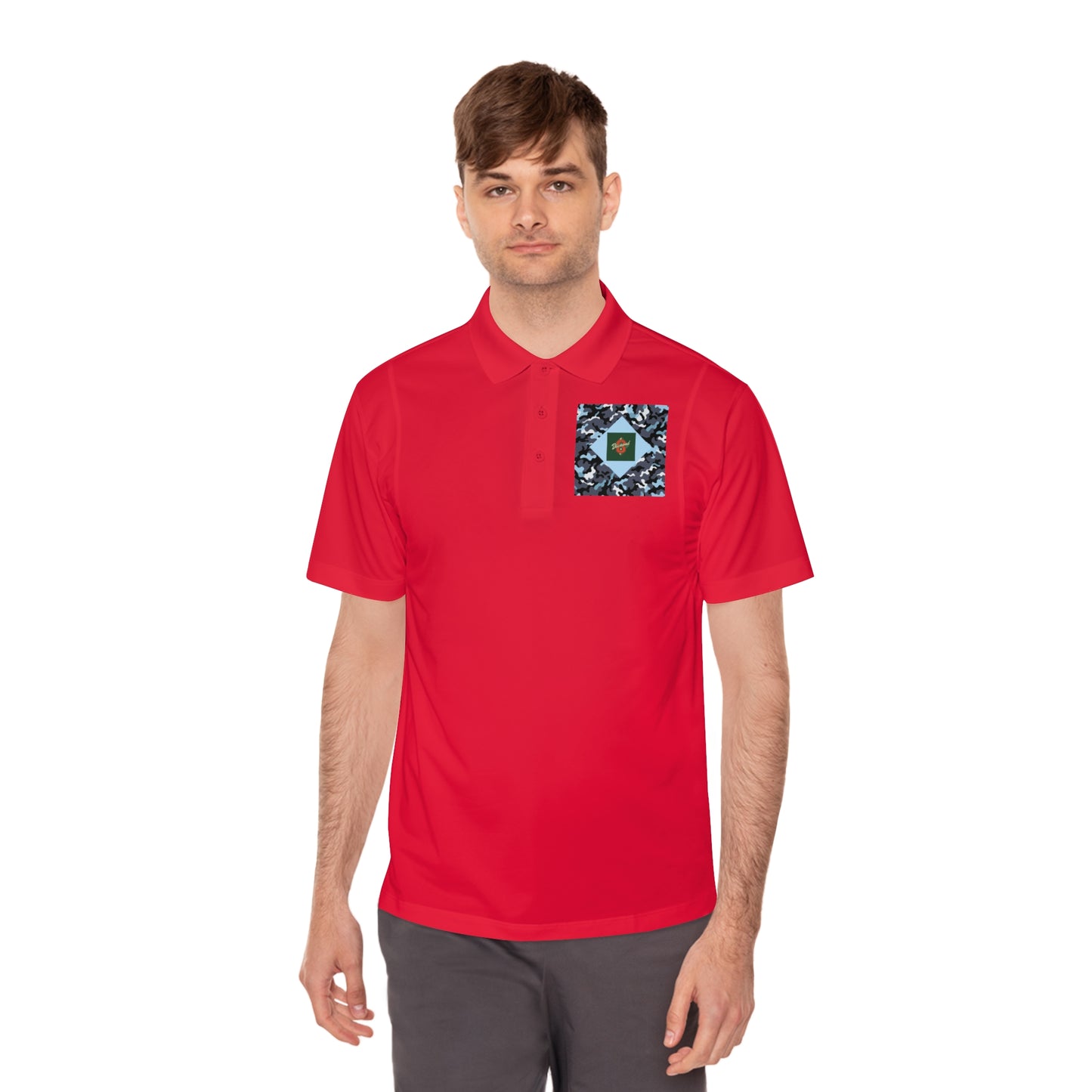Men's Sport Polo Shirt - Camo & Diamond 8