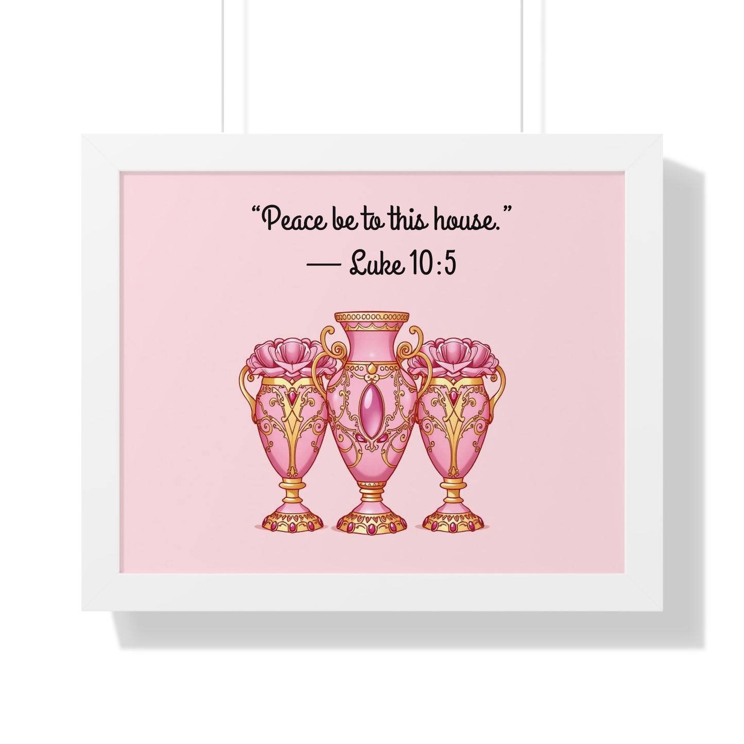 Framed Scripture Art Print, Inspirational Wall Decor, Home Blessing, Gift for Housewarming, Religious Wall Art - 10:5