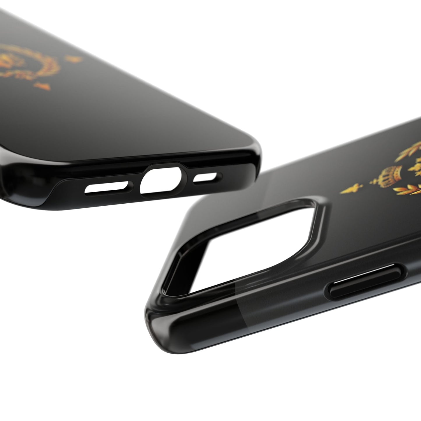Luxurious Monarch Phone Case, Tough Phone Covers, Elegant Tech Accessories, Gold Crown Design, Stylish Gift for Him/Her - Gold Crest
